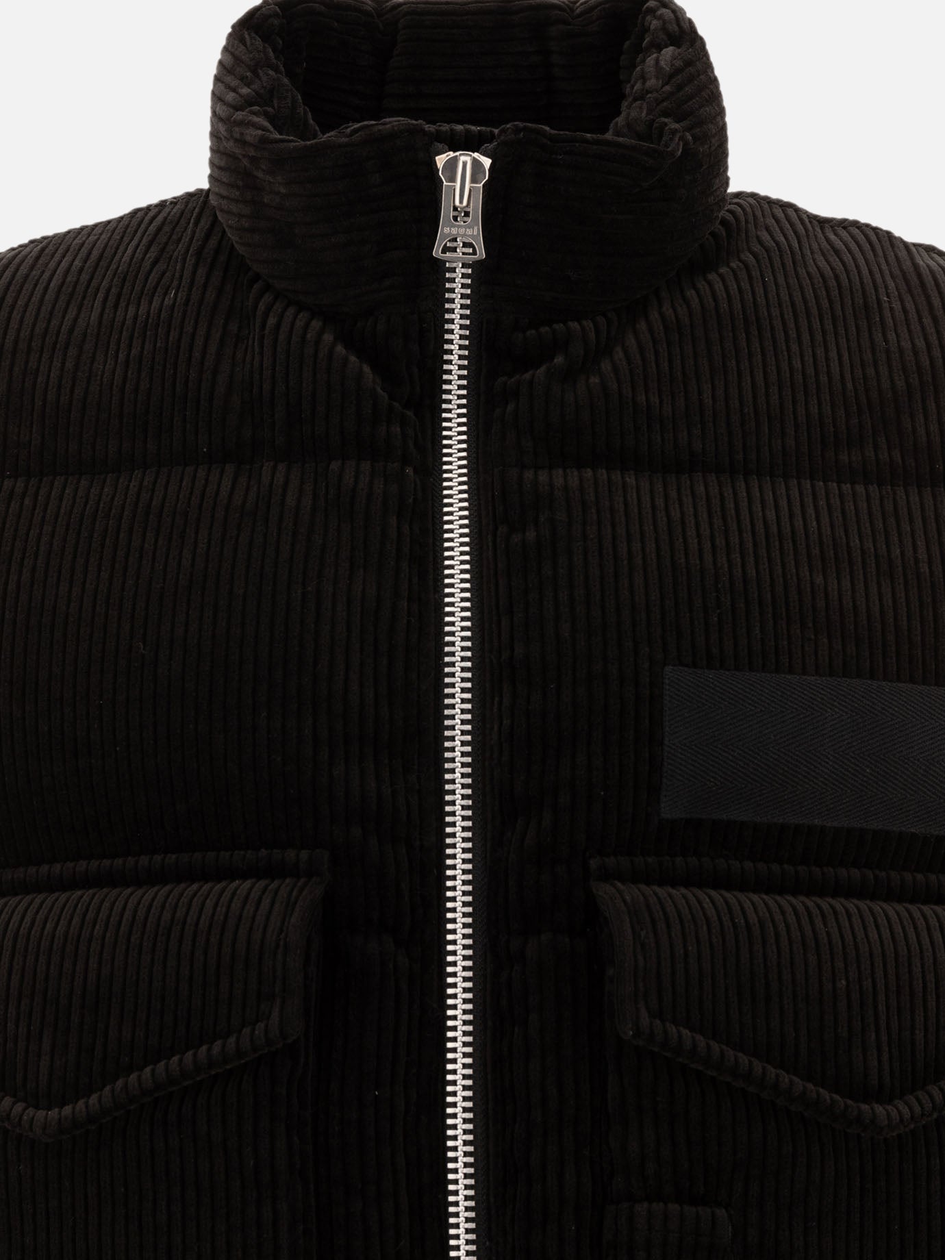 Giacche smanicate Solid colour  Nero - Sacai Uomo | PDP | VIETTI Online Store | Zoom-Modal_3
