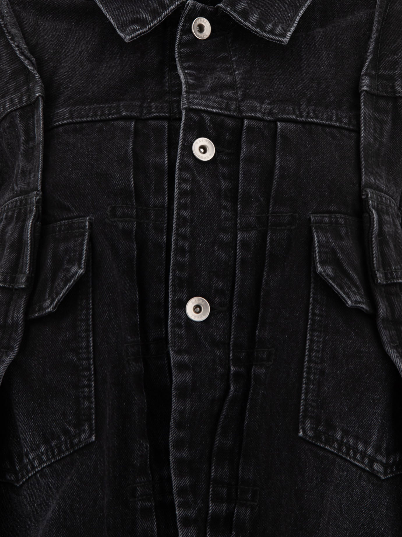Giacche in denim Solid colour  Nero - Sacai Donna | PDP | VIETTI Online Store | thumbnail_3