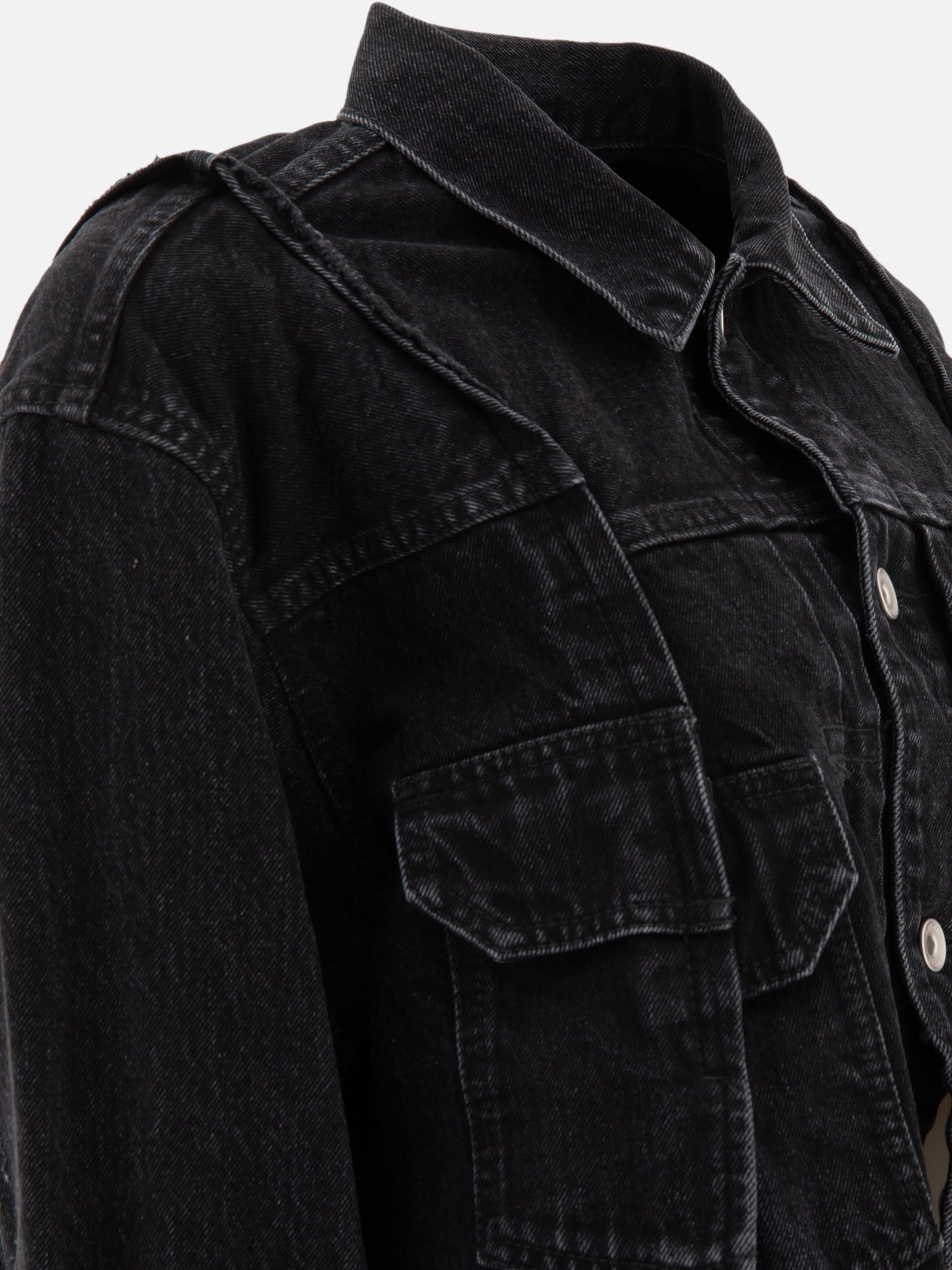 Giacche in denim Solid colour  Nero - Sacai Donna | PDP | VIETTI Online Store | Zoom-Modal_4
