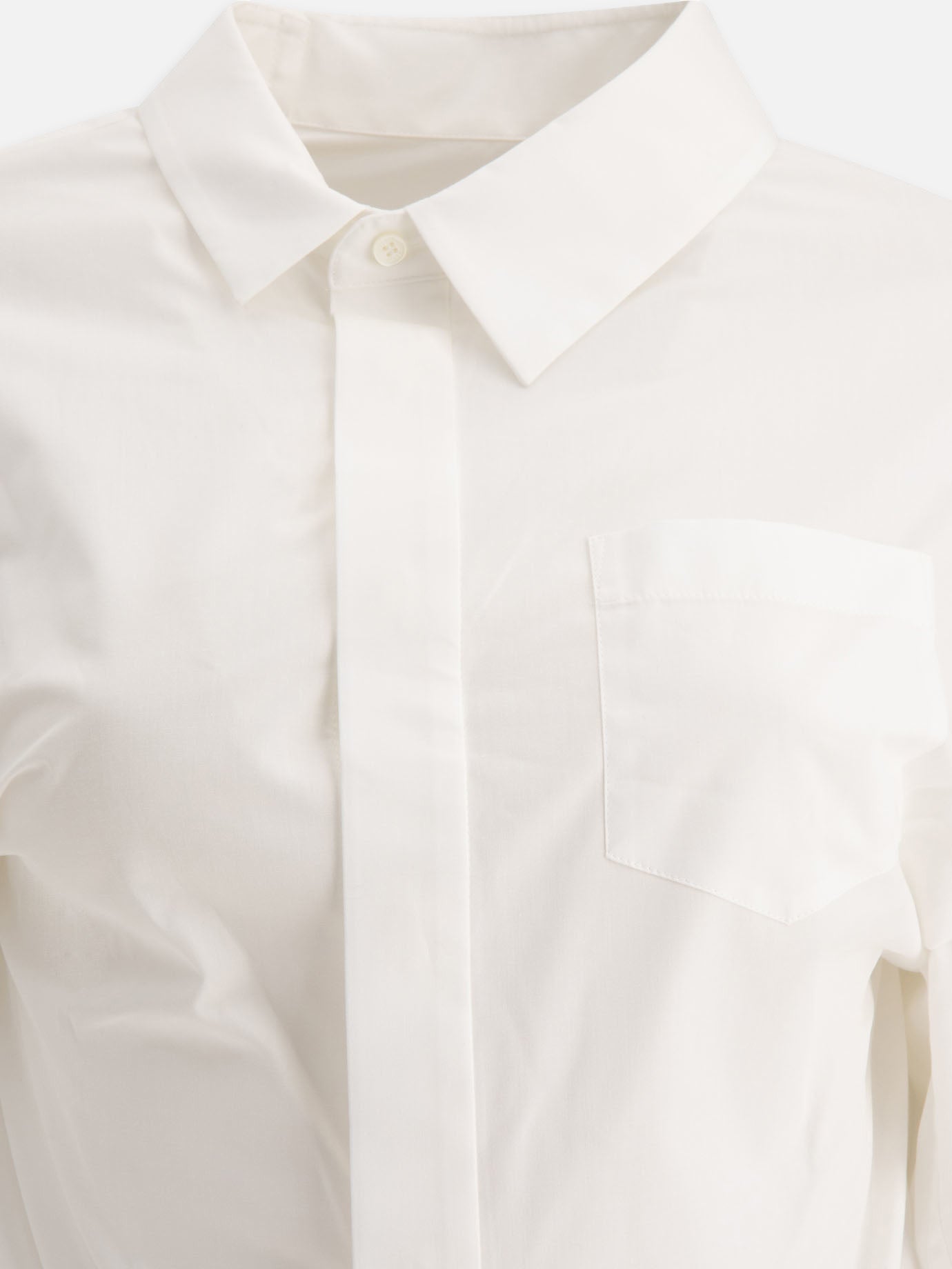 Poplin asymmetrical shirt