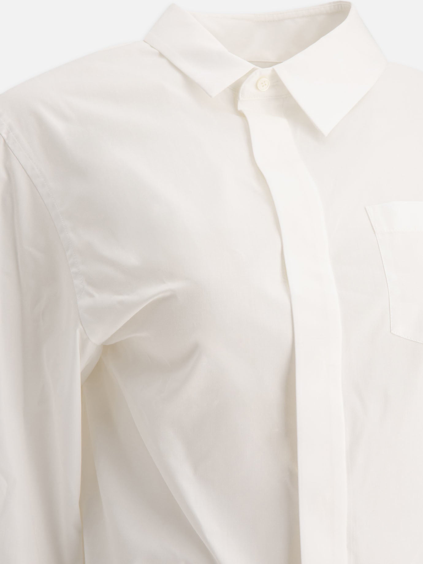 Poplin asymmetrical shirt