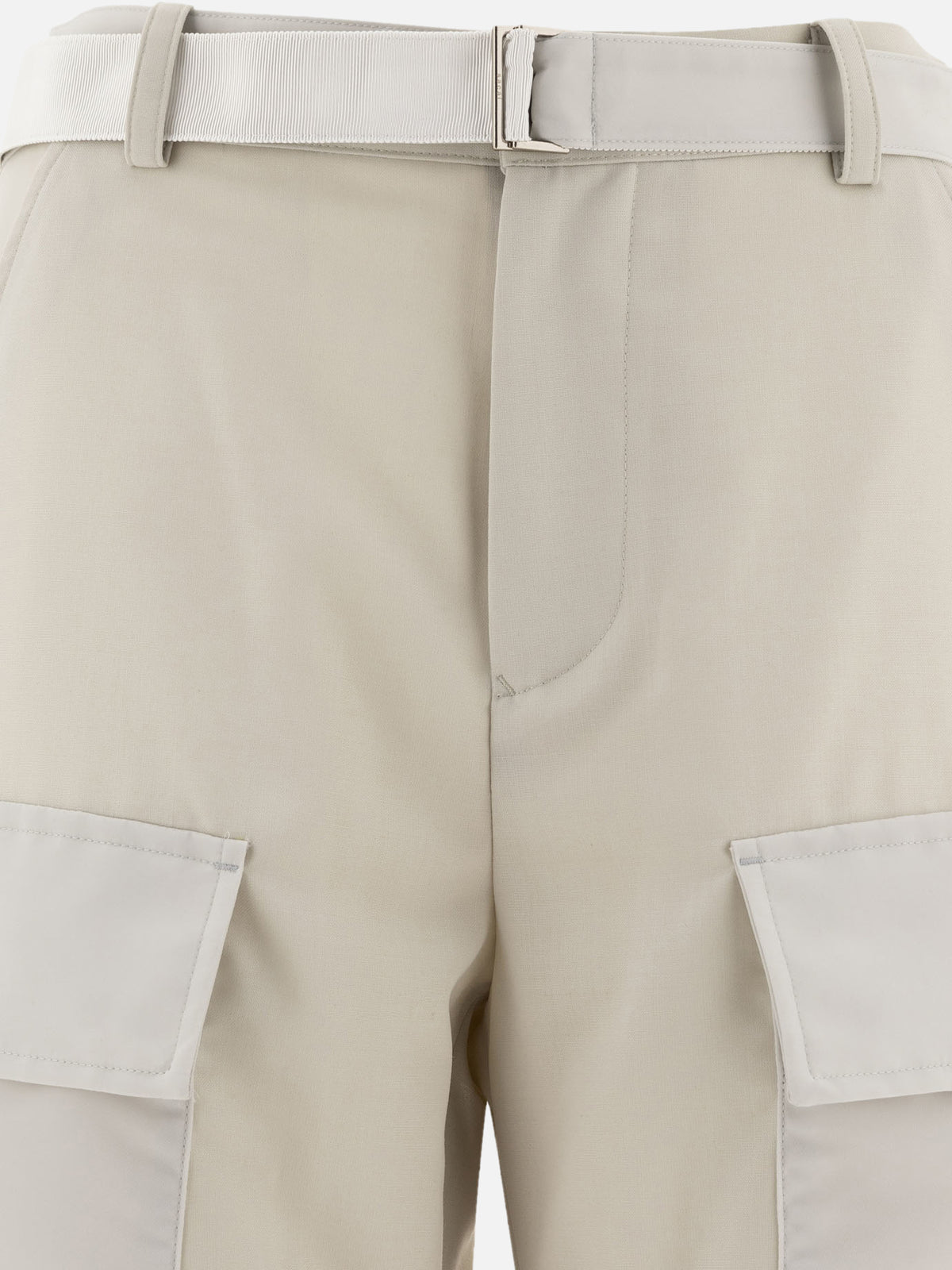 Sacai Belted cargo trousers Beige - VIETTI