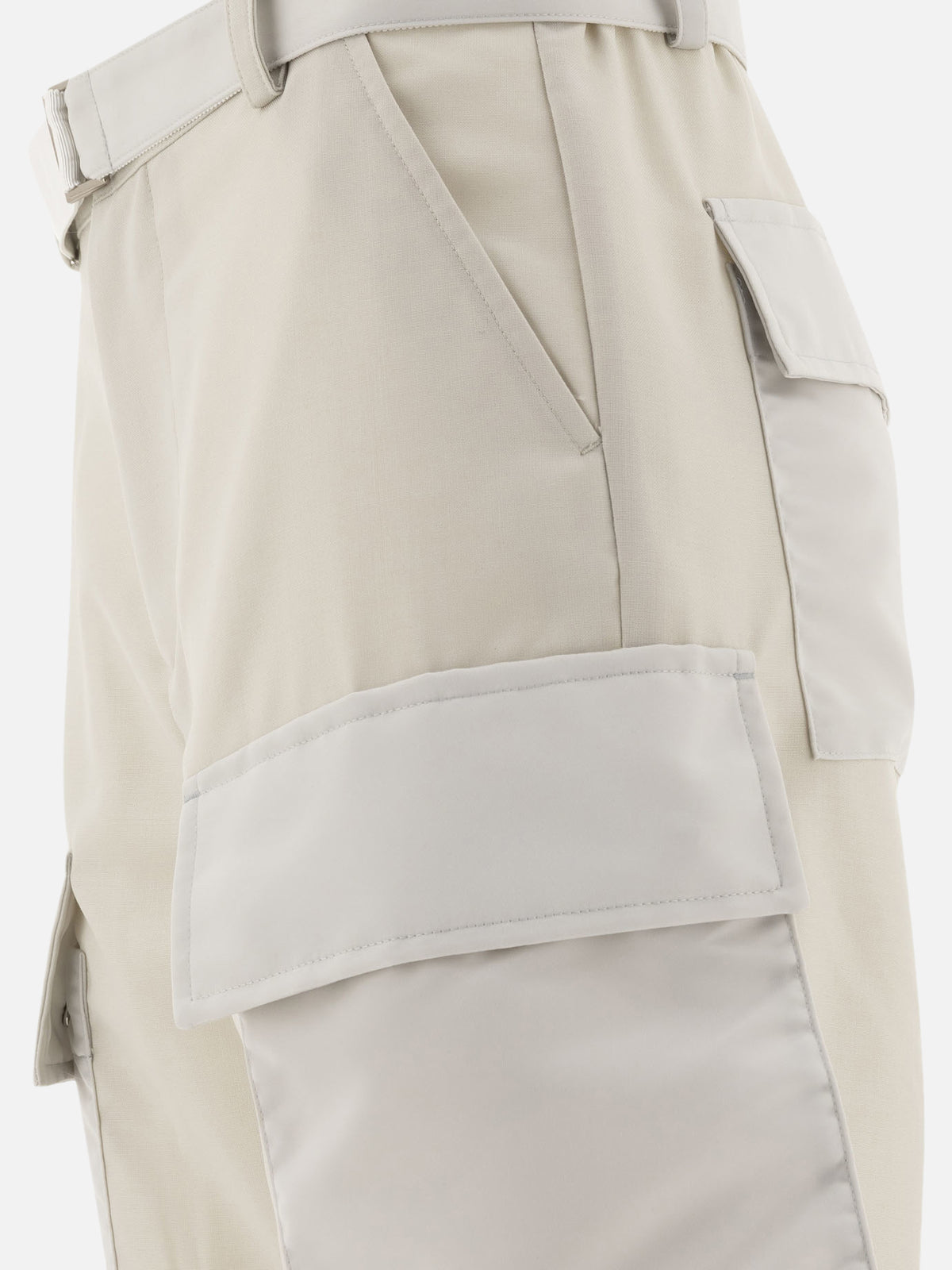 Sacai Belted cargo trousers Beige - VIETTI