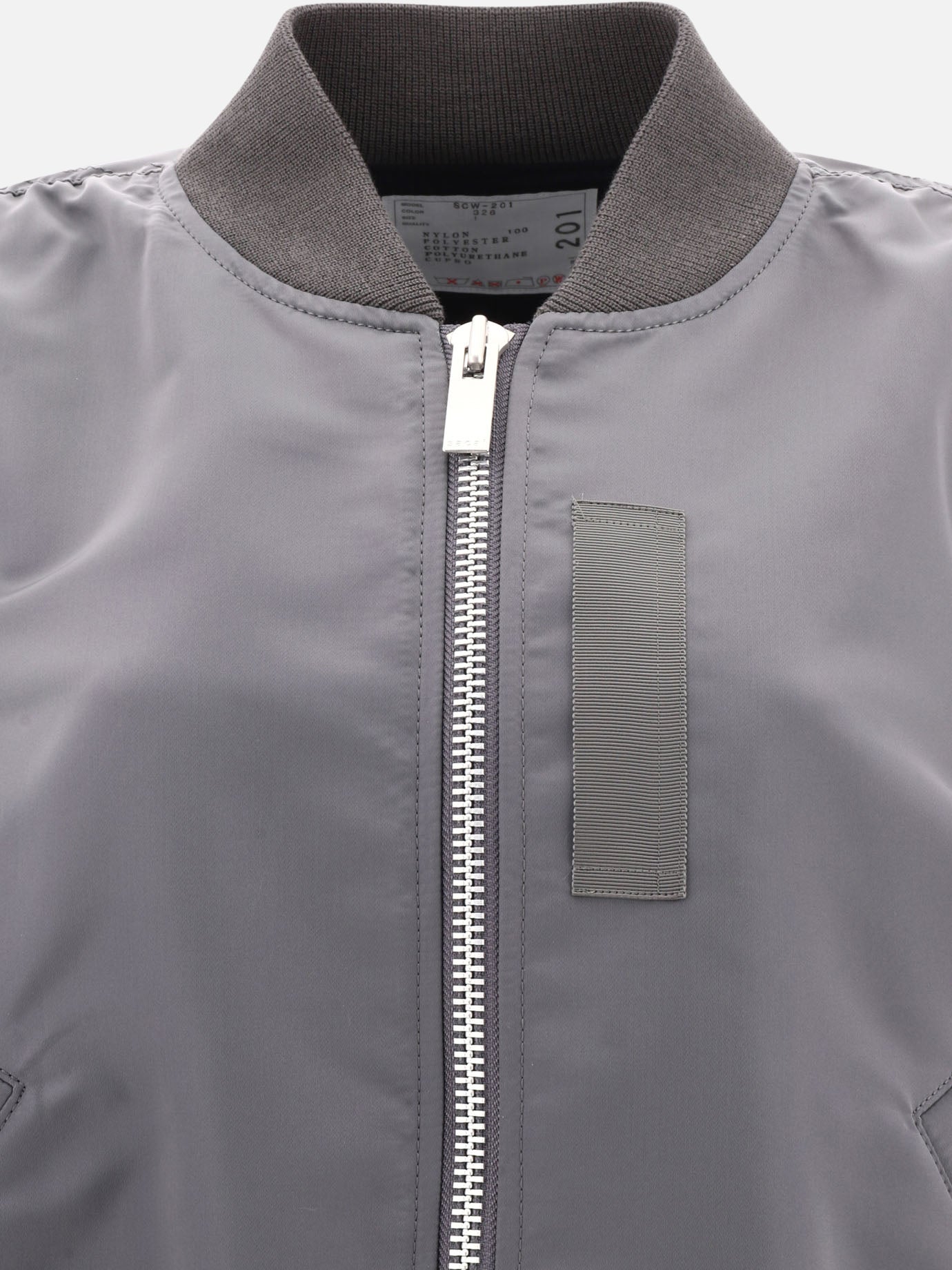 Bomber 100% nylon  Grigio - Sacai Donna | PDP | VIETTI Online Store | Zoom-Modal_3
