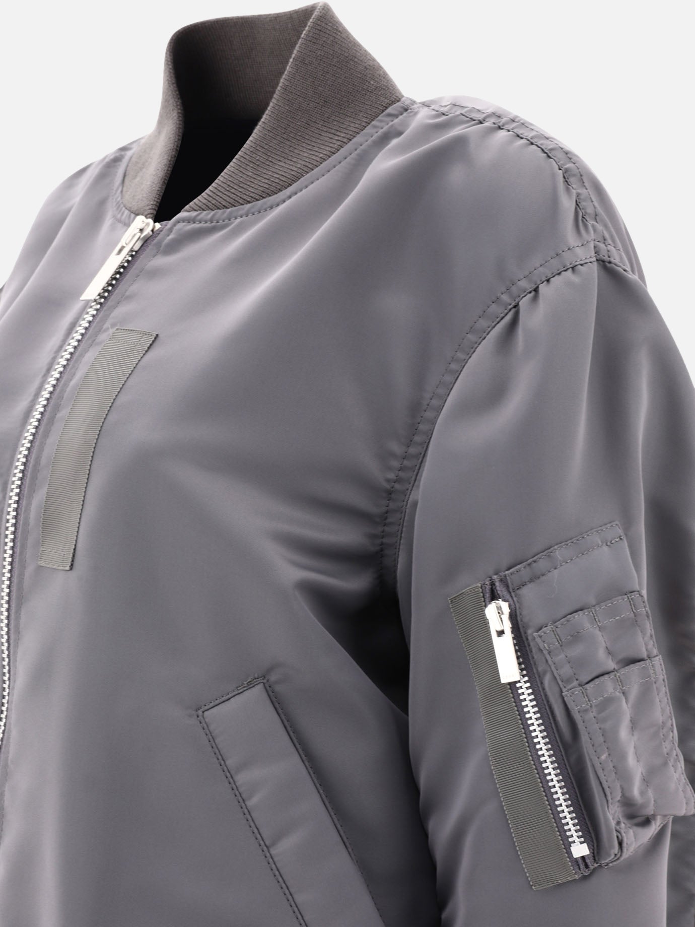 Bomber 100% nylon  Grigio - Sacai Donna | PDP | VIETTI Online Store | thumbnail_4