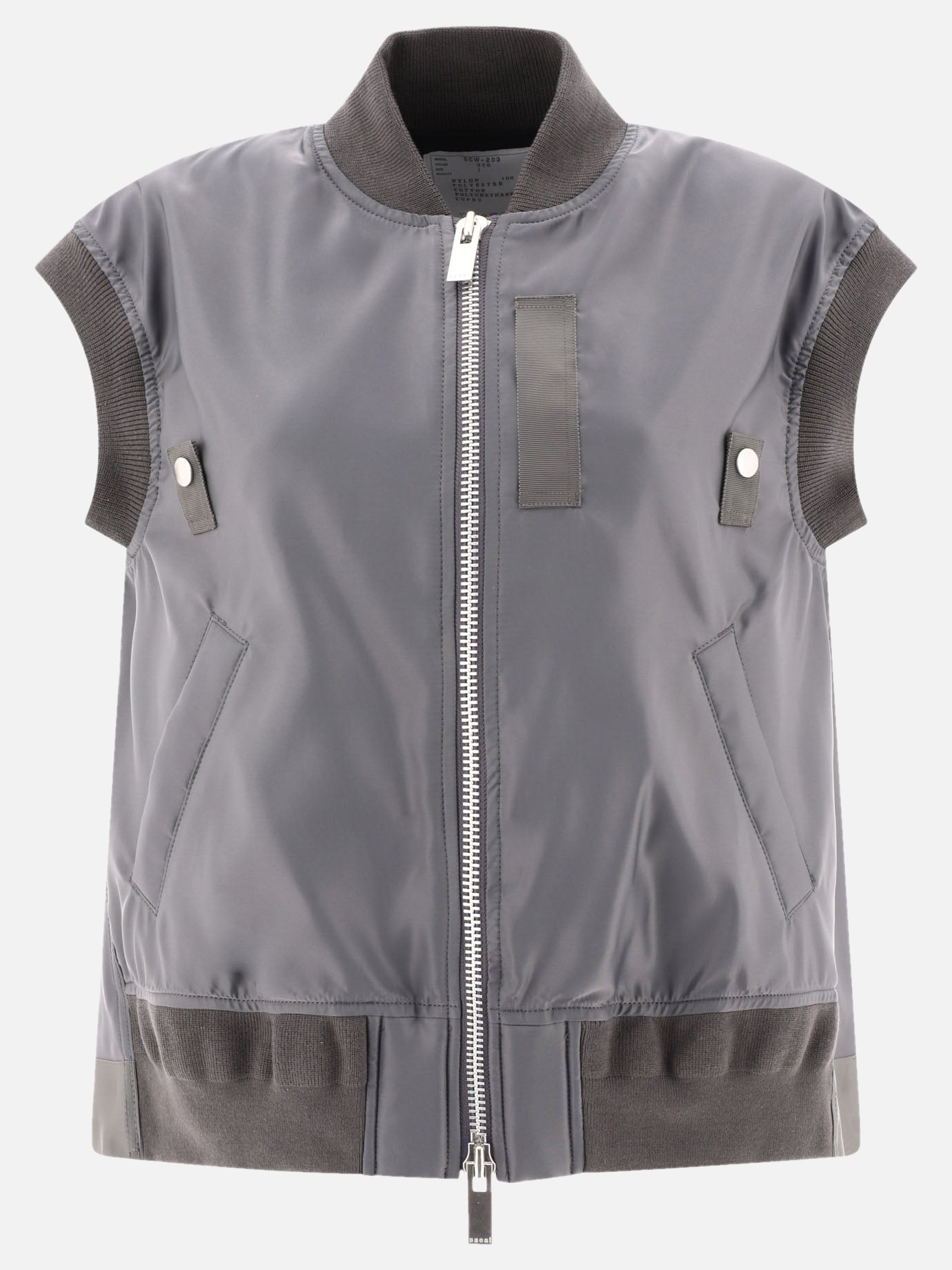 Giacche smanicate Solid colour  Grigio - Sacai Donna | PDP | VIETTI Online Store | Zoom-Modal
