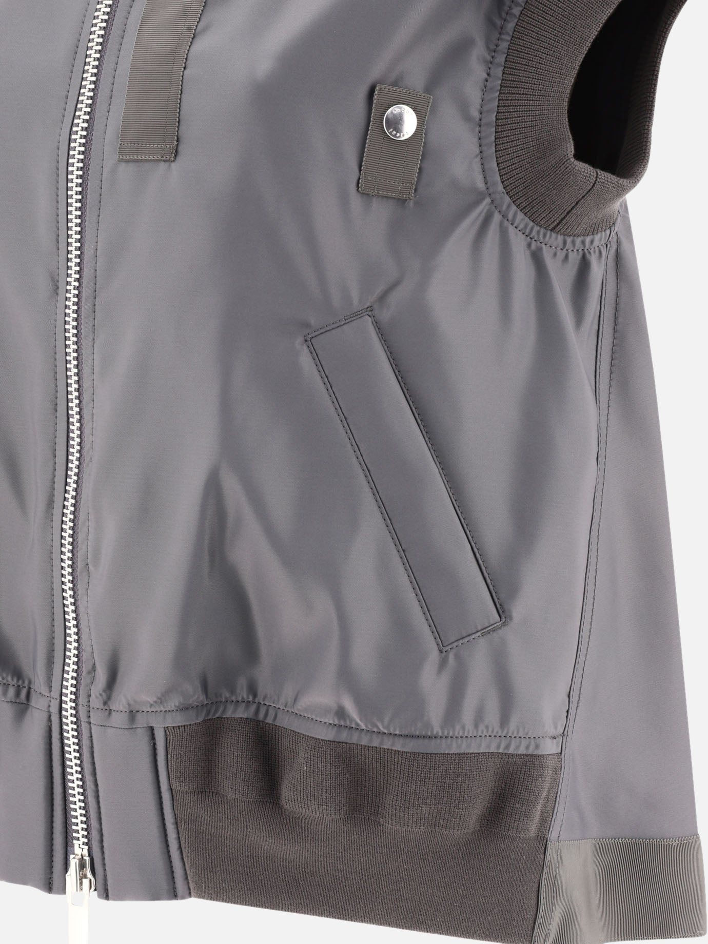 Giacche smanicate Solid colour  Grigio - Sacai Donna | PDP | VIETTI Online Store | thumbnail_4