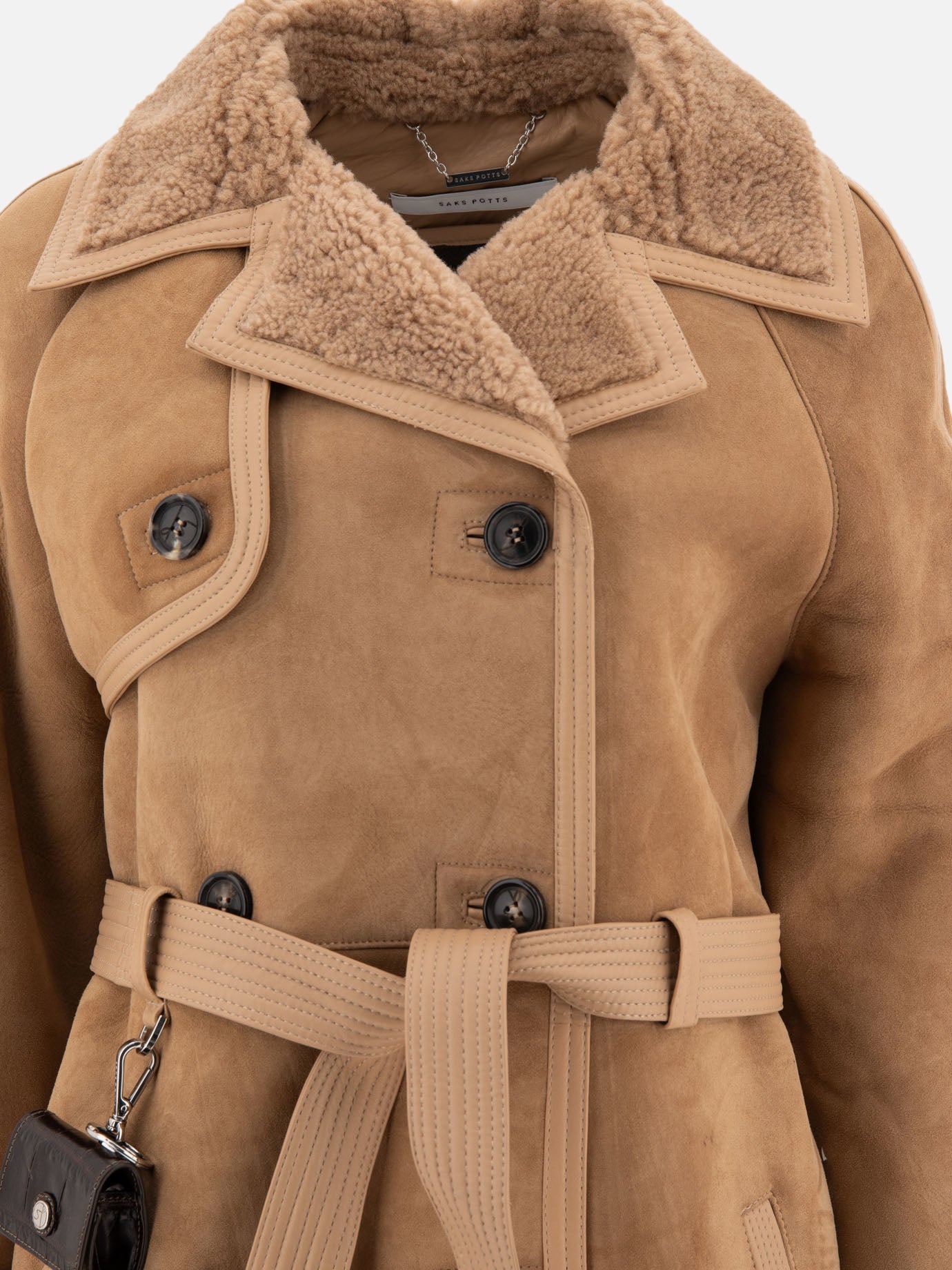 Cappotti lunghi Solid colour  Beige - Saks Potts Donna | PDP | VIETTI Online Store | Zoom-Modal_3
