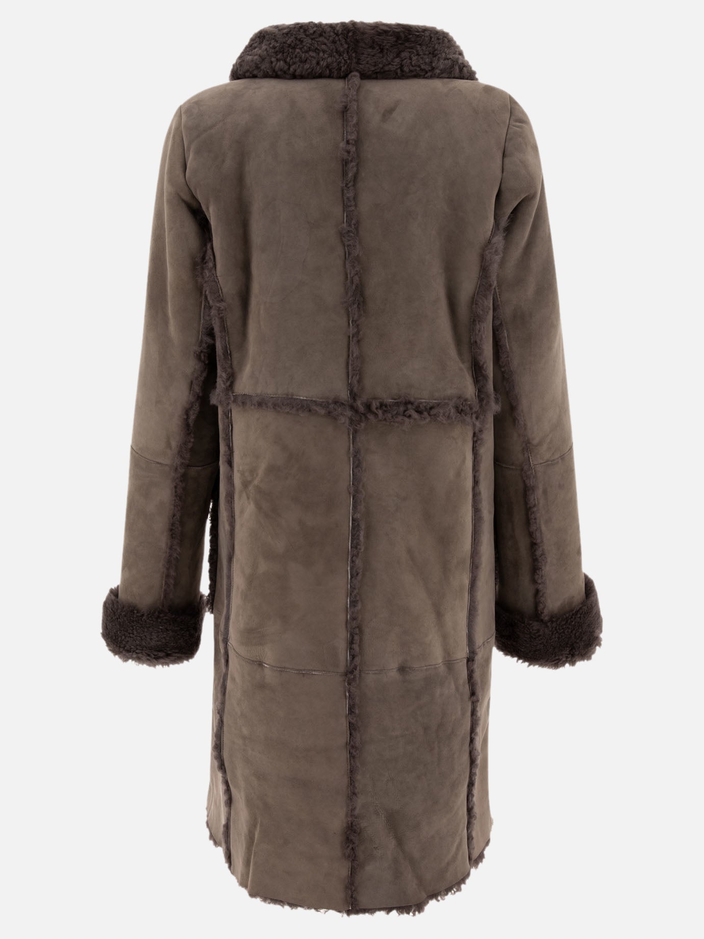 Cappotti lunghi Solid colour  Grigio - Saks Potts Donna | PDP | VIETTI Online Store | Zoom-Modal_2
