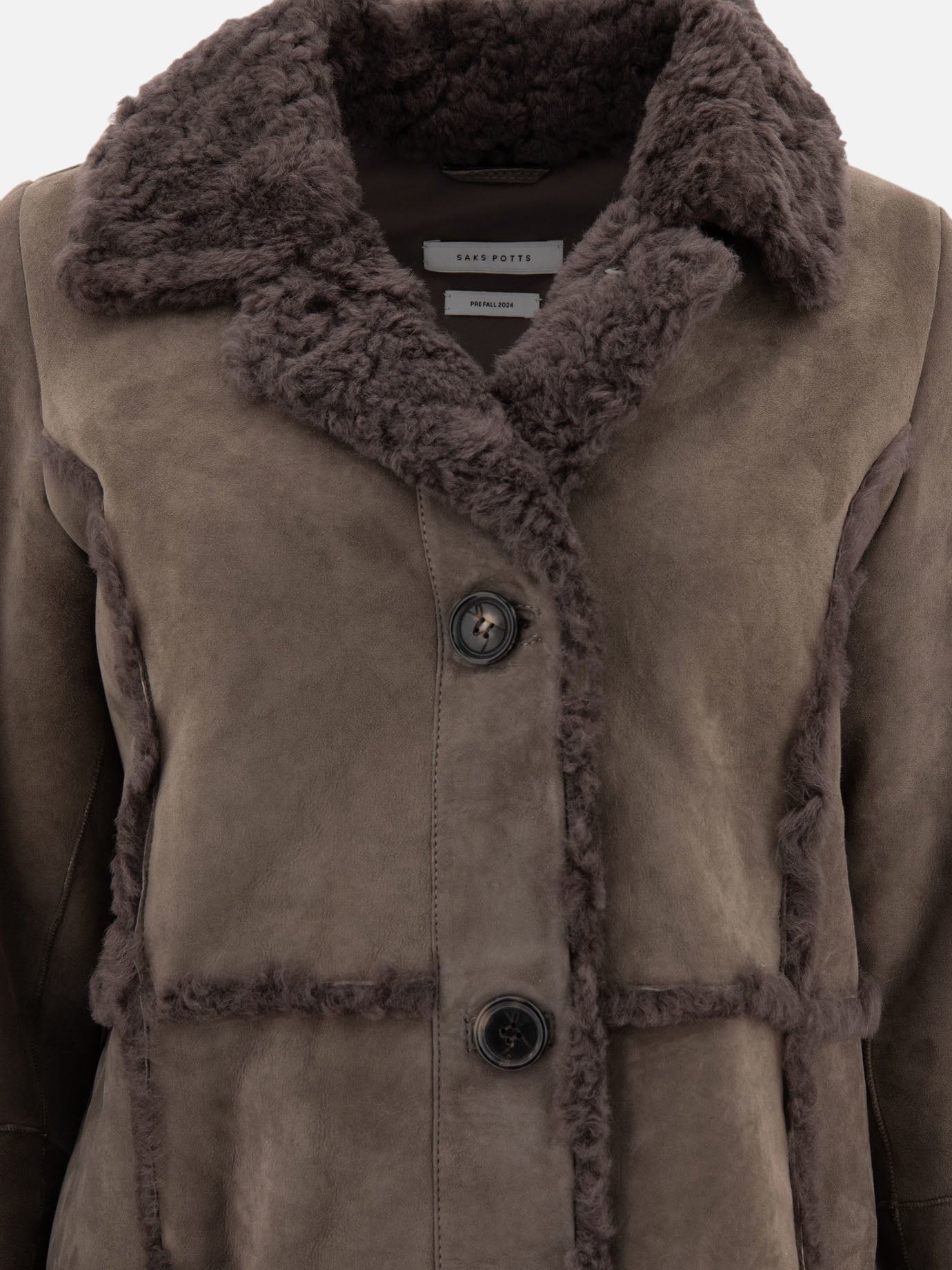 Cappotti lunghi Solid colour  Grigio - Saks Potts Donna | PDP | VIETTI Online Store | Zoom-Modal_3
