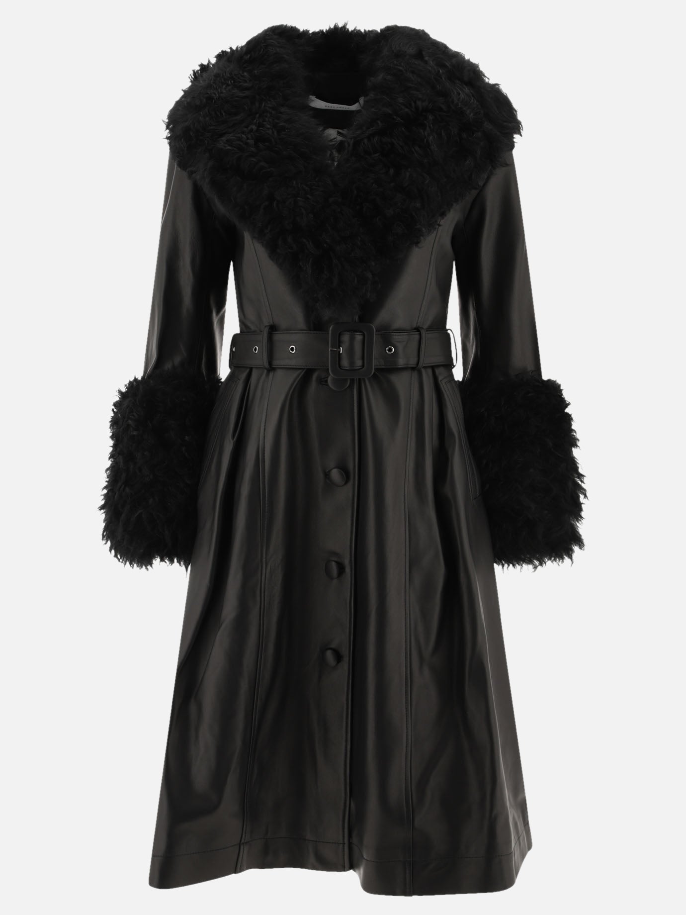Cappotti lunghi Solid colour  Nero - Saks Potts Donna | PDP | VIETTI Online Store | Zoom-Modal

