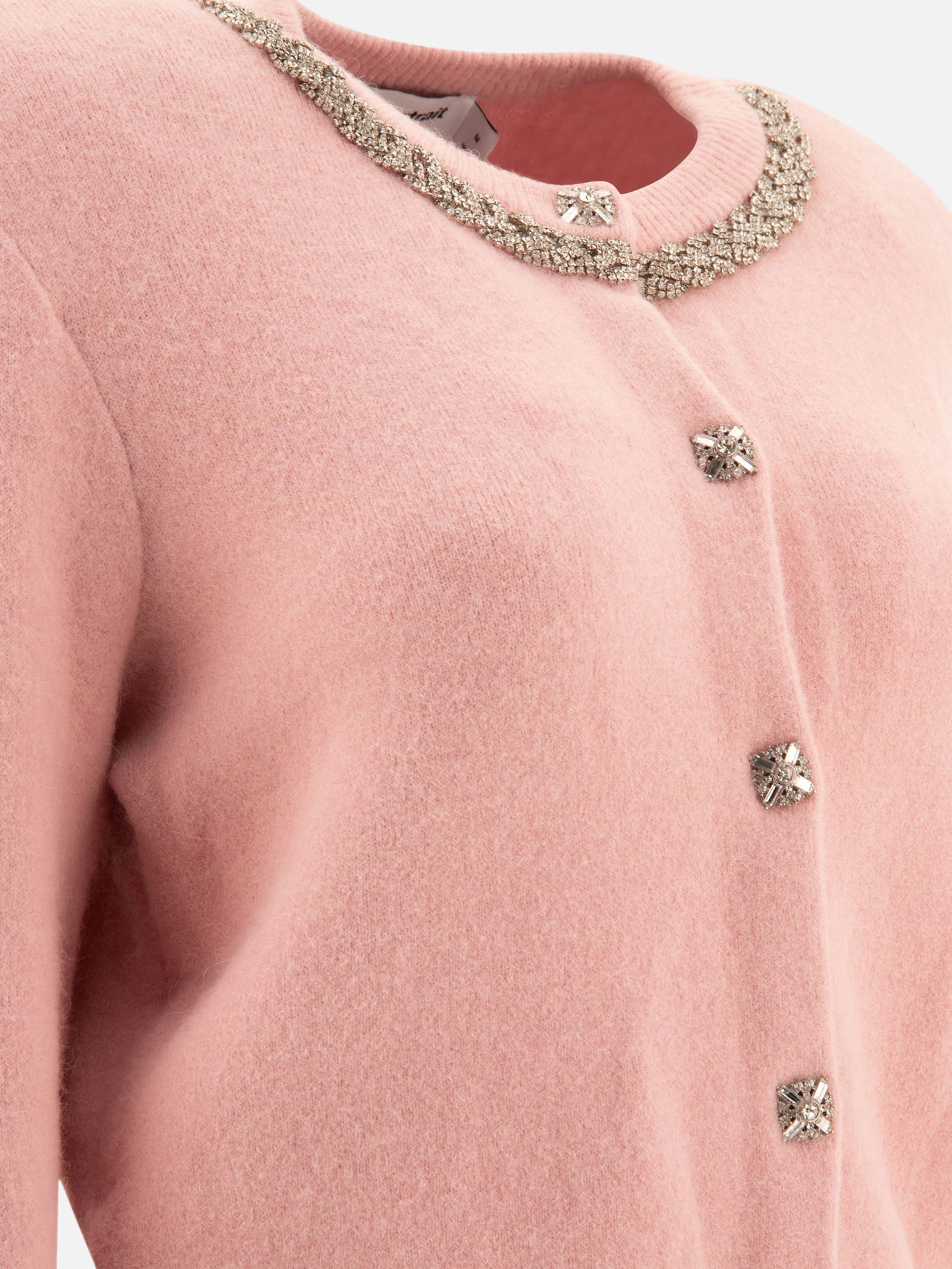 Self-portrait Embellished cardigan Pink