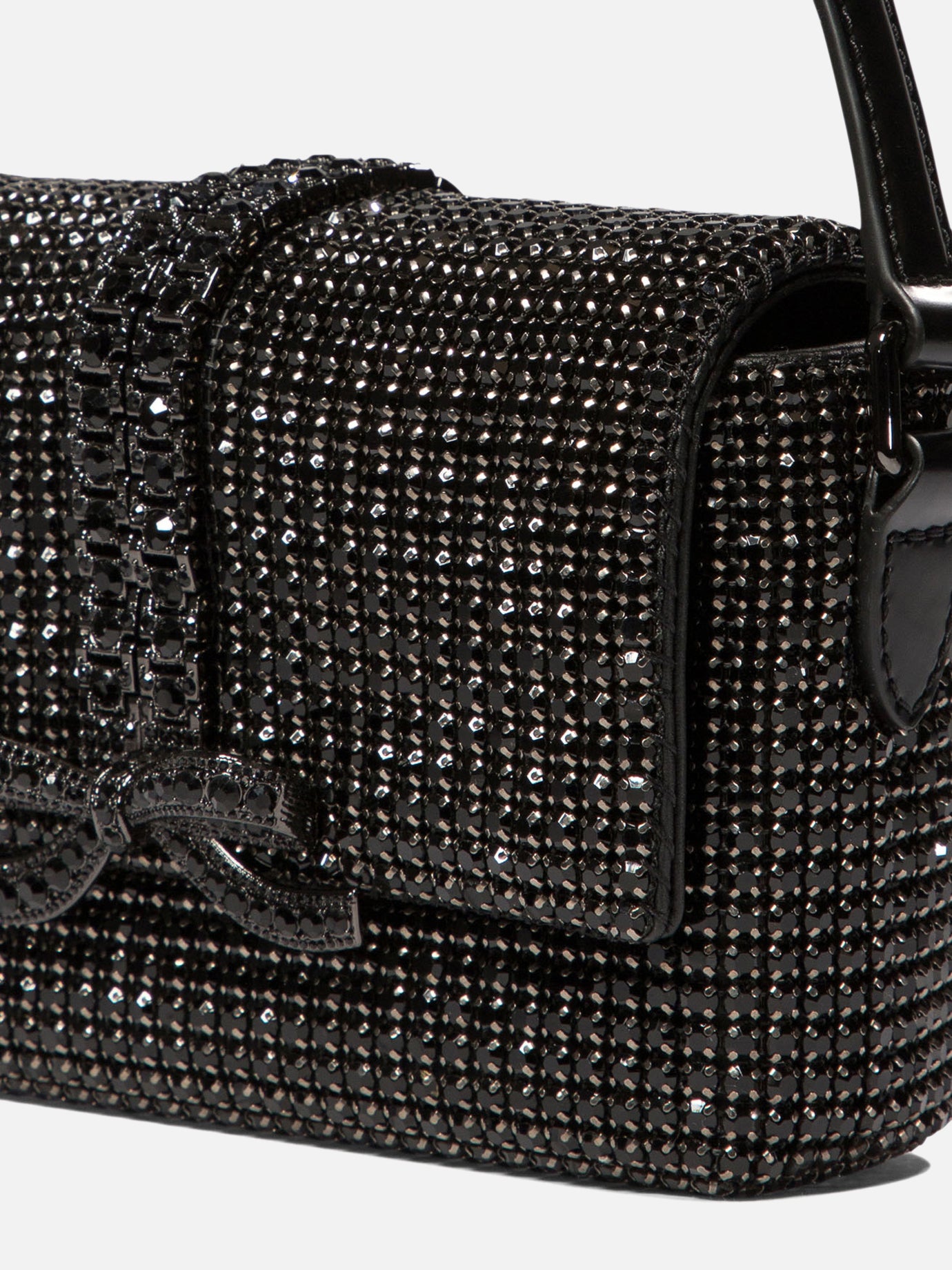 Shoulder bag with rhinestones