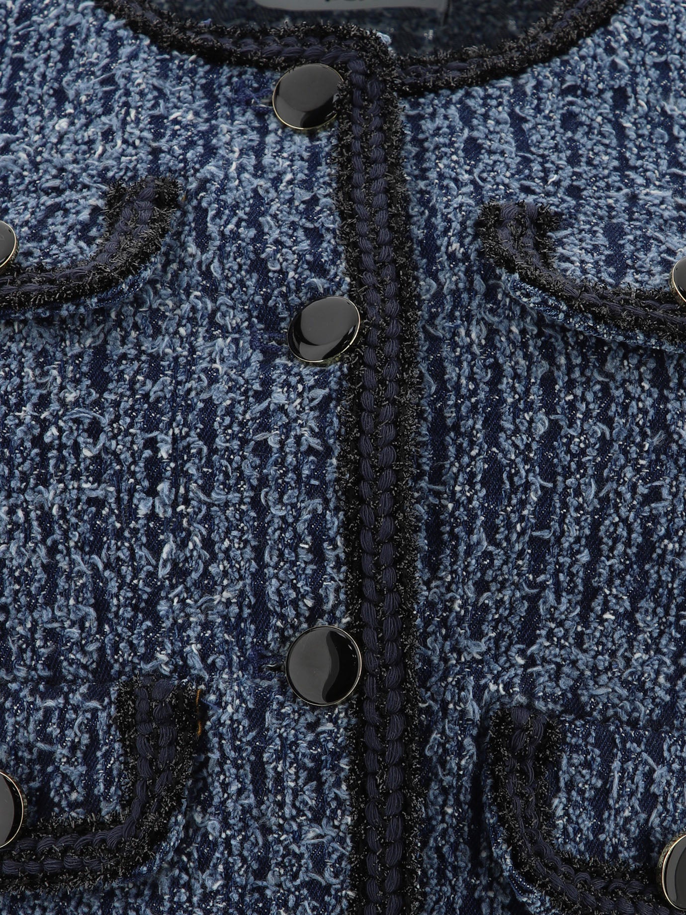 Giacche in denim Solid colour  Blu - Self-portrait Donna | PDP | VIETTI Online Store | thumbnail_3