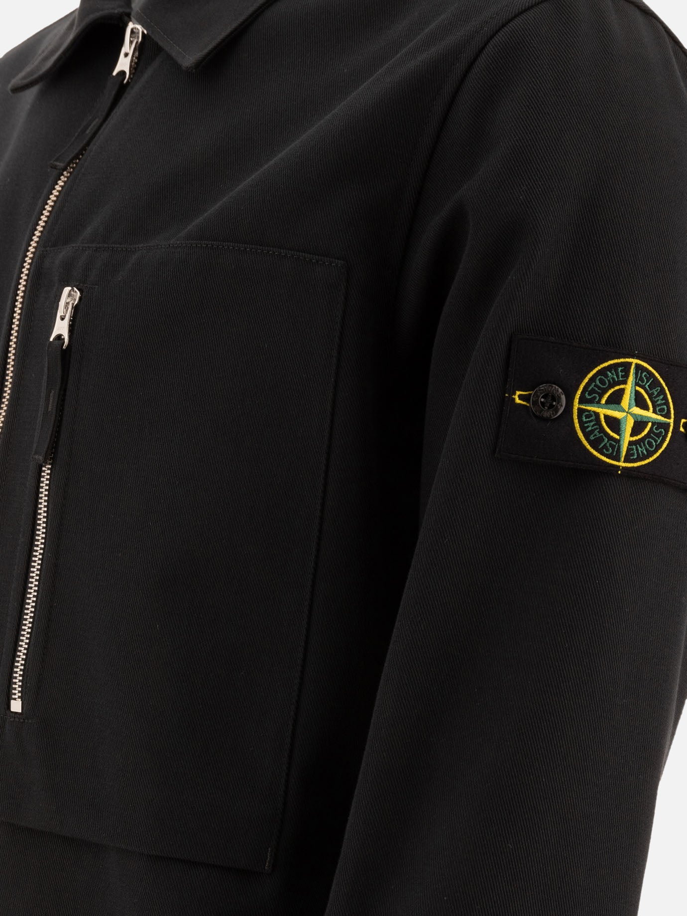 Giacche overshirt Solid colour  Nero - Stone Island Uomo | PDP | VIETTI Online Store | thumbnail_4