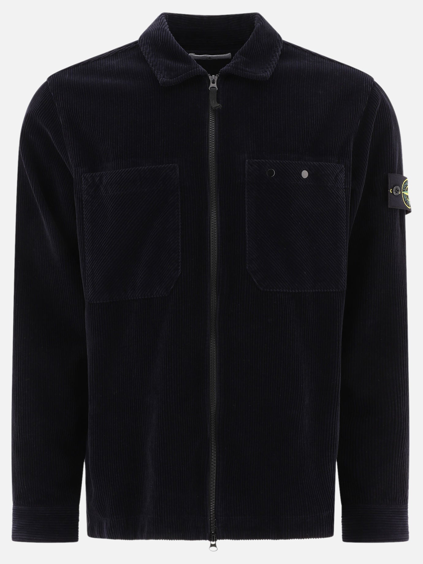 Giacche overshirt Solid colour  Blu - Stone Island Uomo | PDP | VIETTI Online Store | thumbnail