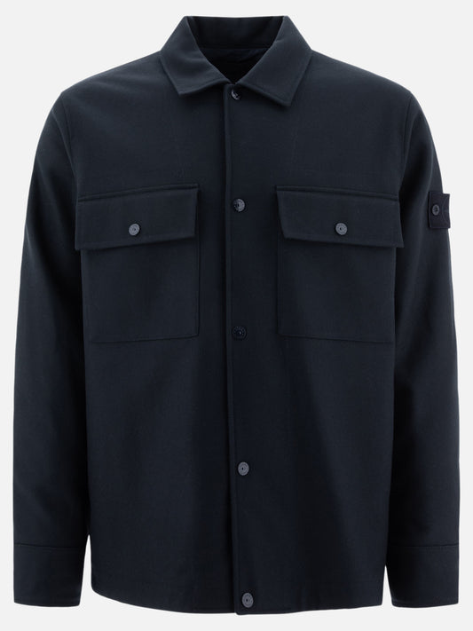 Giacche overshirt Solid colour  Blu - Stone Island Uomo | PLP | VIETTI Online Store 
