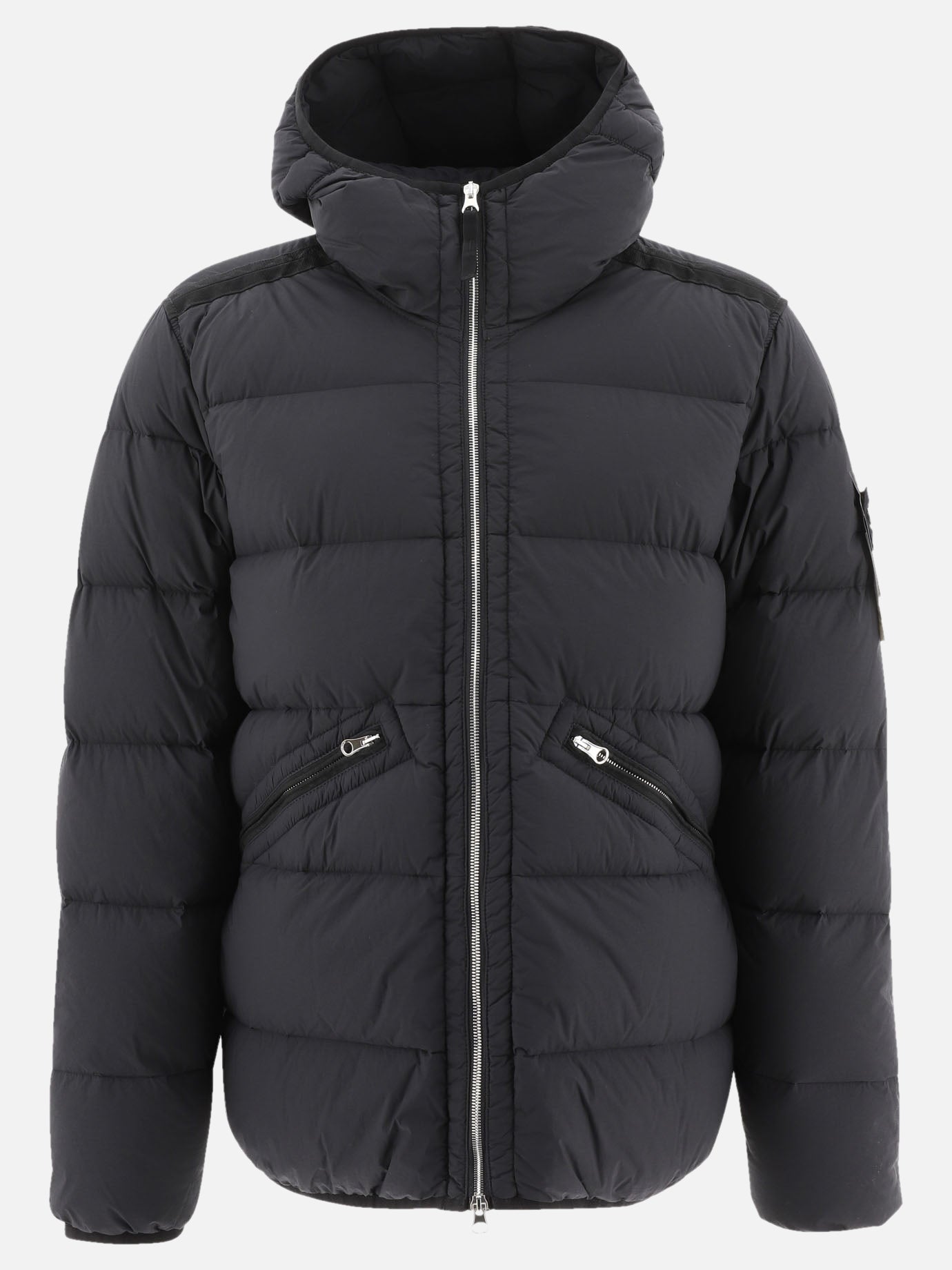 Piumini corti Solid colour  Nero - Stone Island Uomo | PDP | VIETTI Online Store | thumbnail