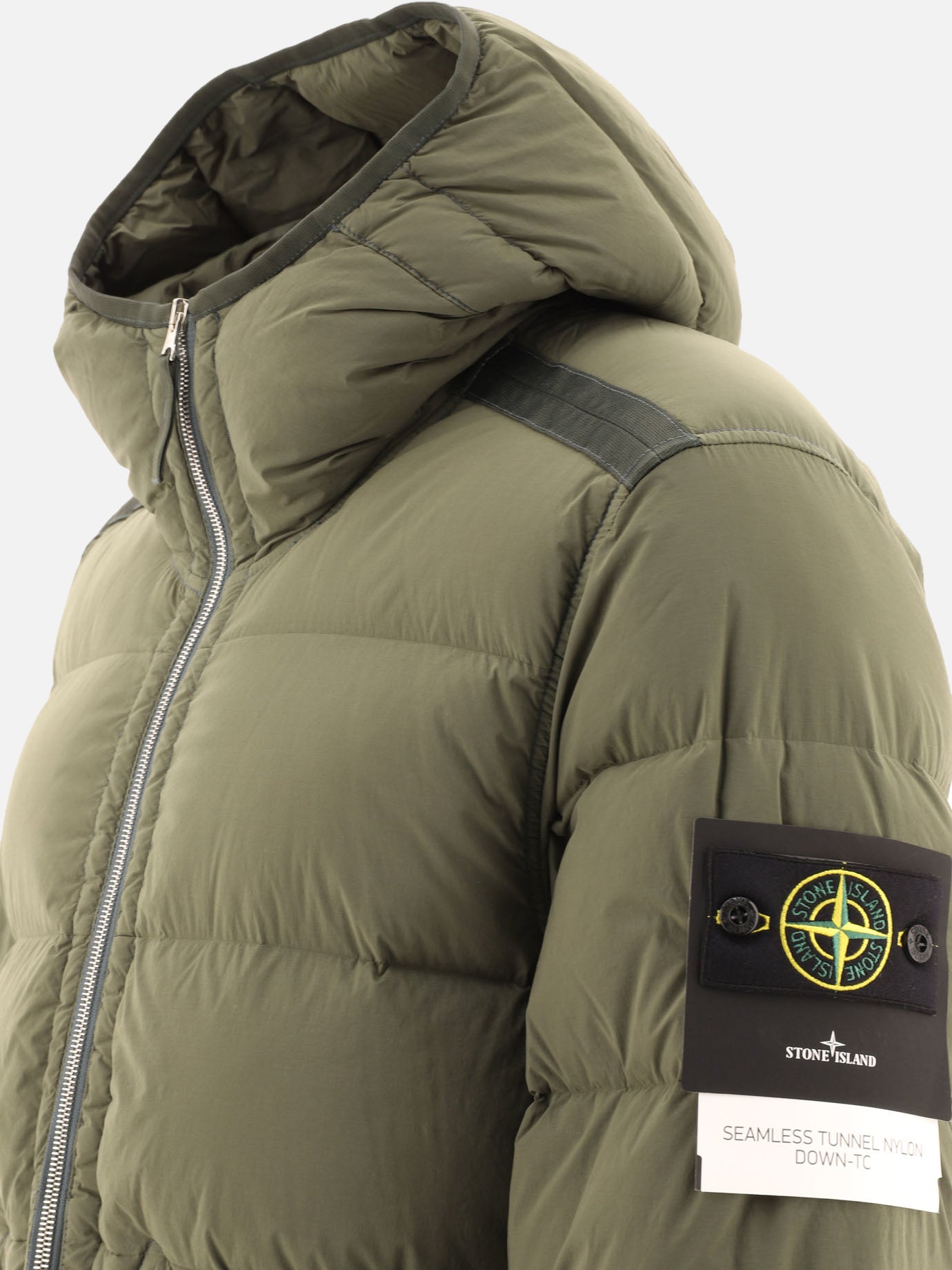 Piumini corti Solid colour  Verde - Stone Island Uomo | PDP | VIETTI Online Store | thumbnail_4