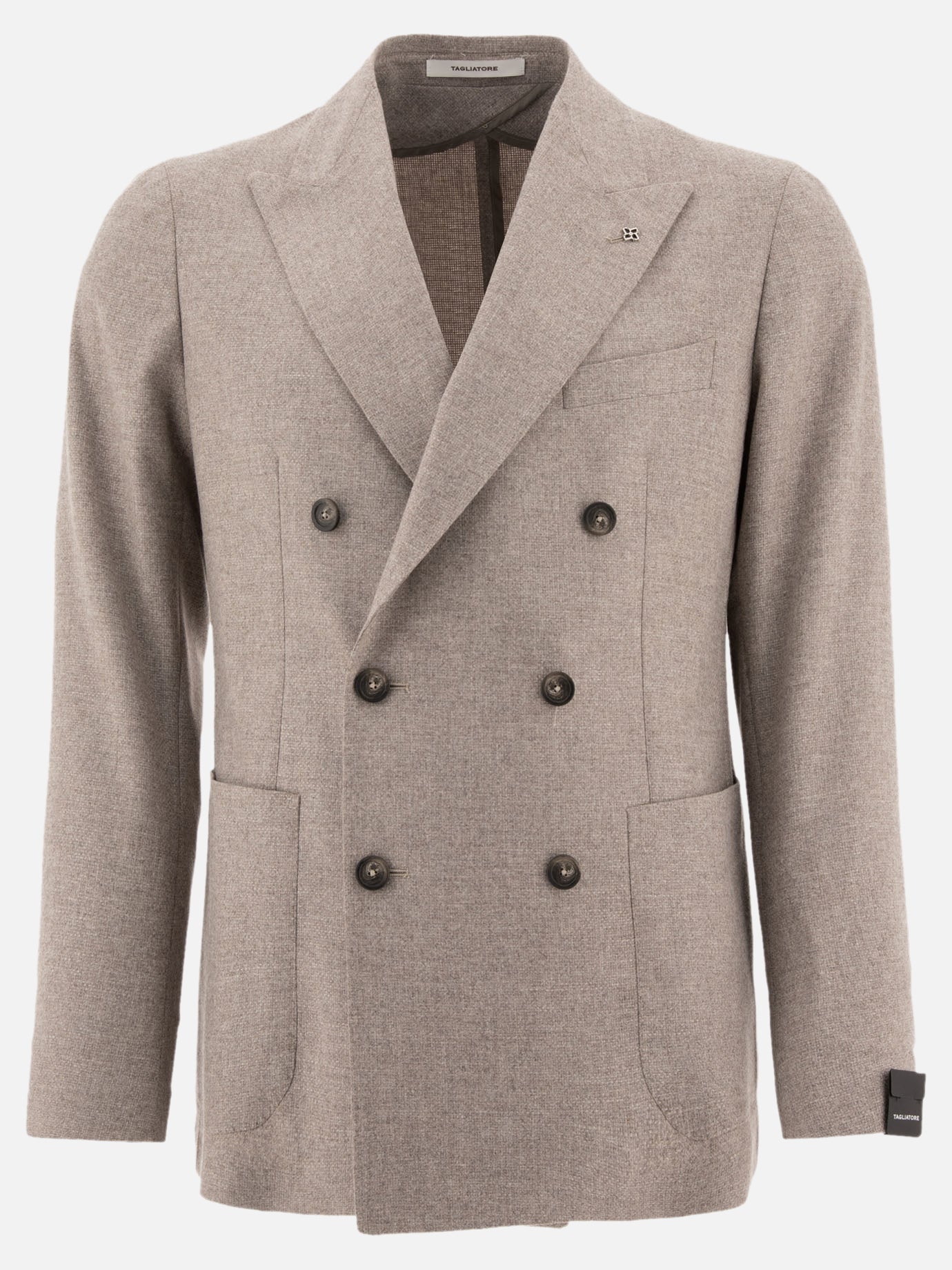 Tagliatore Blazer doppiopetto in misto lana 13693776_48 Grey thumbnail_1