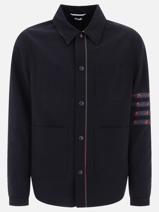Giacche overshirt Solid colour  Blu - Thom Browne Uomo | PLP | VIETTI Online Store 
