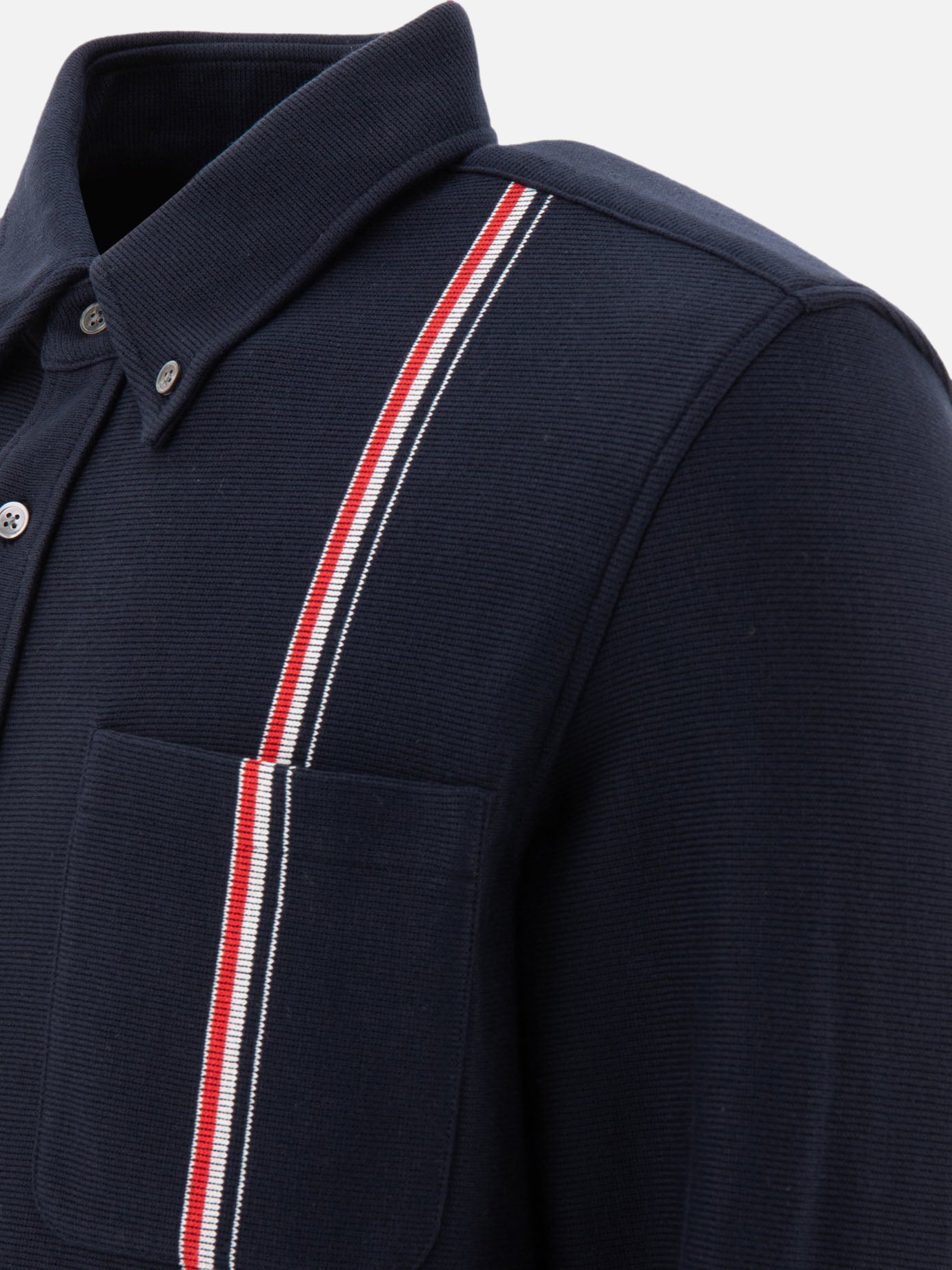 Giacche overshirt Solid colour  Blu - Thom Browne Uomo | PDP | VIETTI Online Store | Zoom-Modal_4
