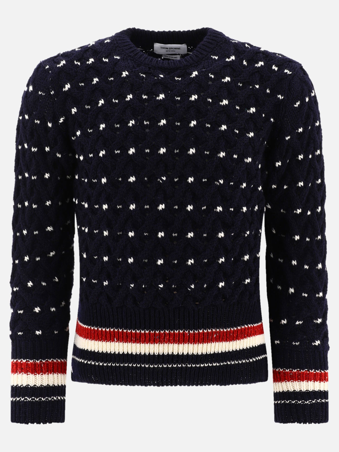 Vietti Thom Browne Maglione intrecciato "RWB"