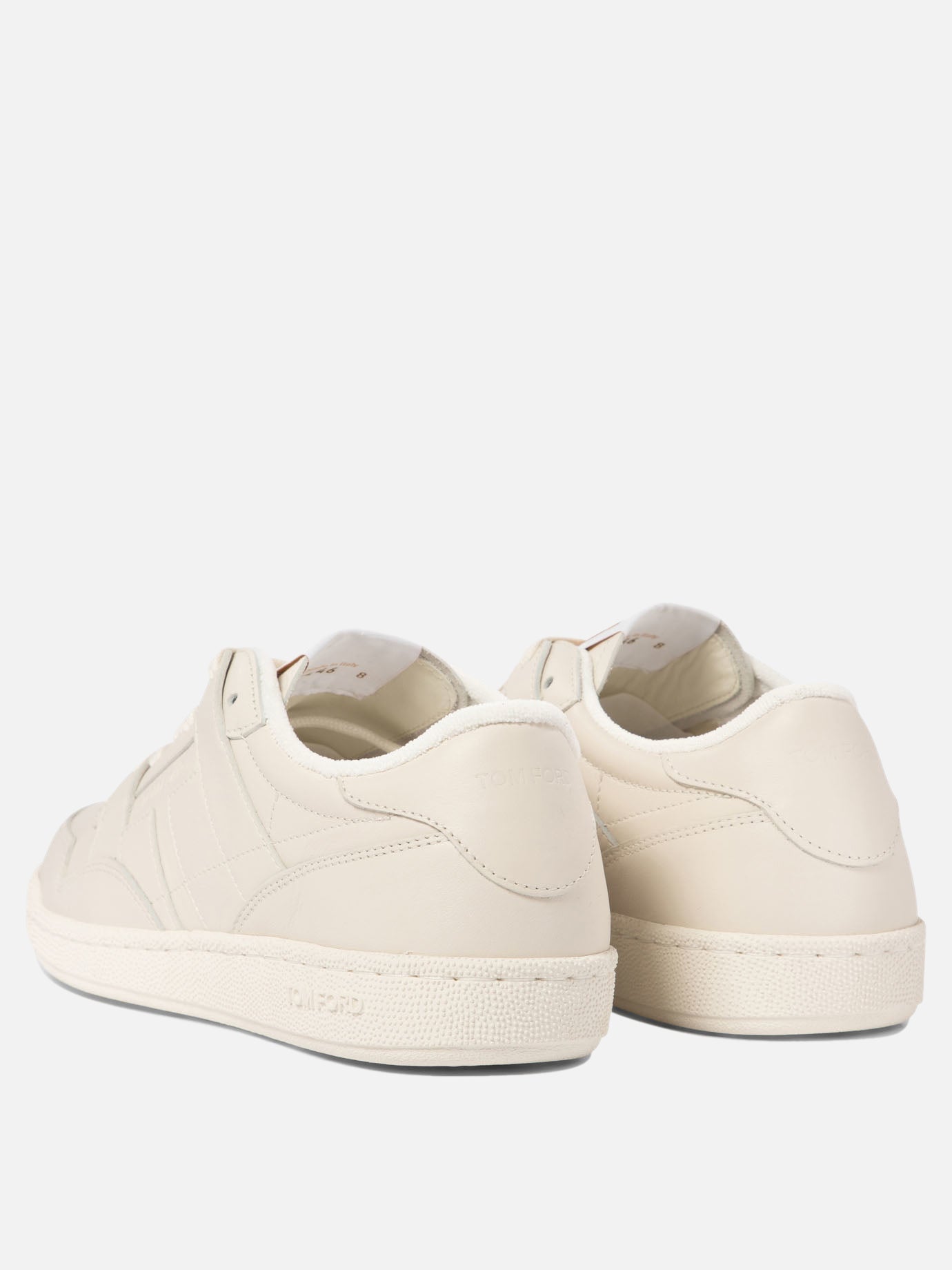 Tom Ford Smooth leather sneakers Beige - Men | VIETTI Online