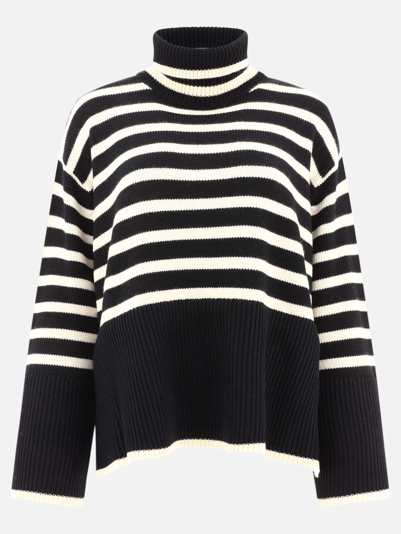 Toteme "Signature Stripe" turtleneck sweater Black