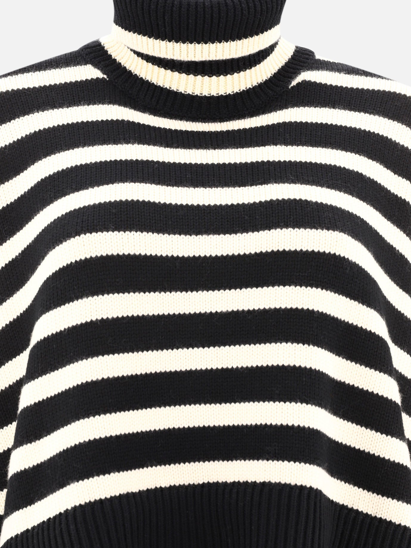 Toteme "Signature Stripe" turtleneck sweater Black