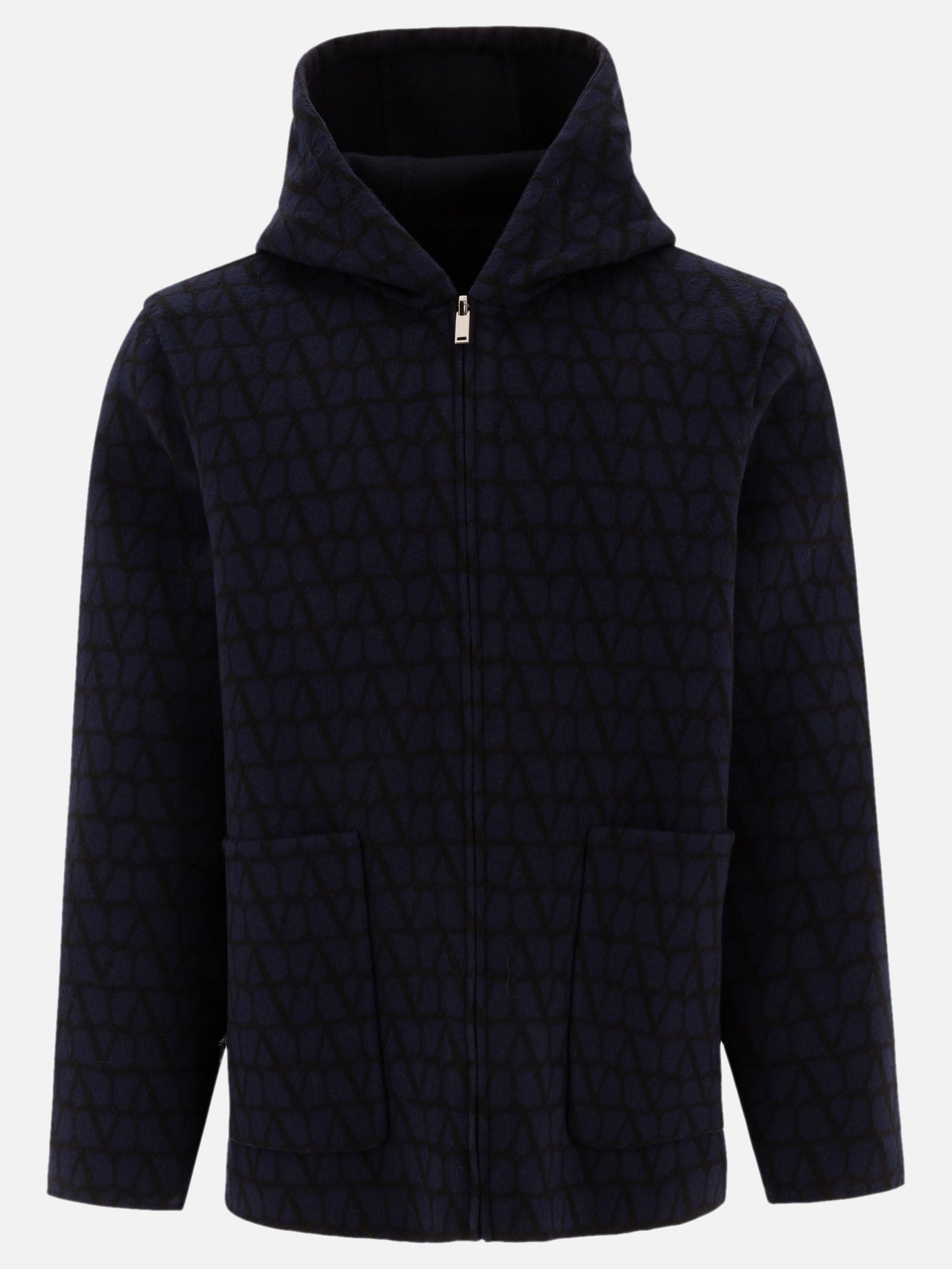 Reversible hoodie-style coat