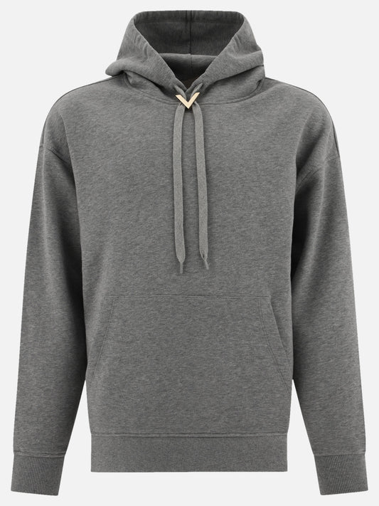 Hoodie with metallic V Detail