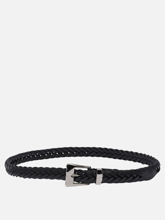 Adriano Meneghetti "Ellar" leather belt Black

