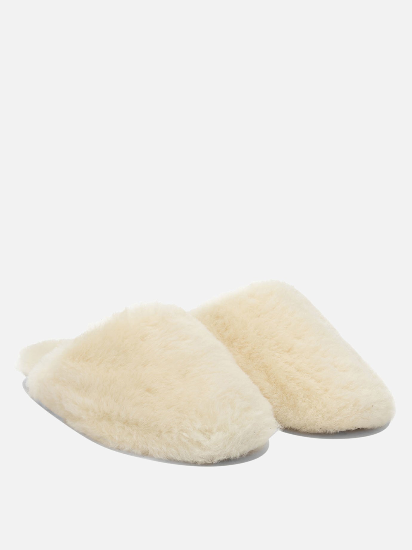Slipper 100% shearling on calf leather - 100% leather  Bianco - Aeyde Donna | PDP | VIETTI Online Store | Zoom-Modal_2

