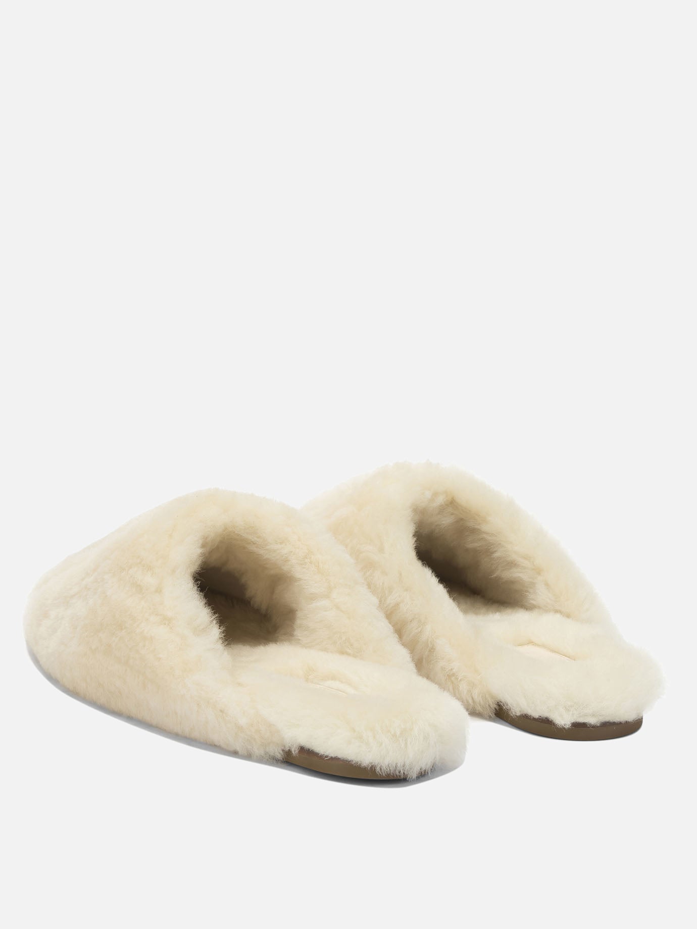 Slipper 100% shearling on calf leather - 100% leather  Bianco - Aeyde Donna | PDP | VIETTI Online Store | thumbnail_4