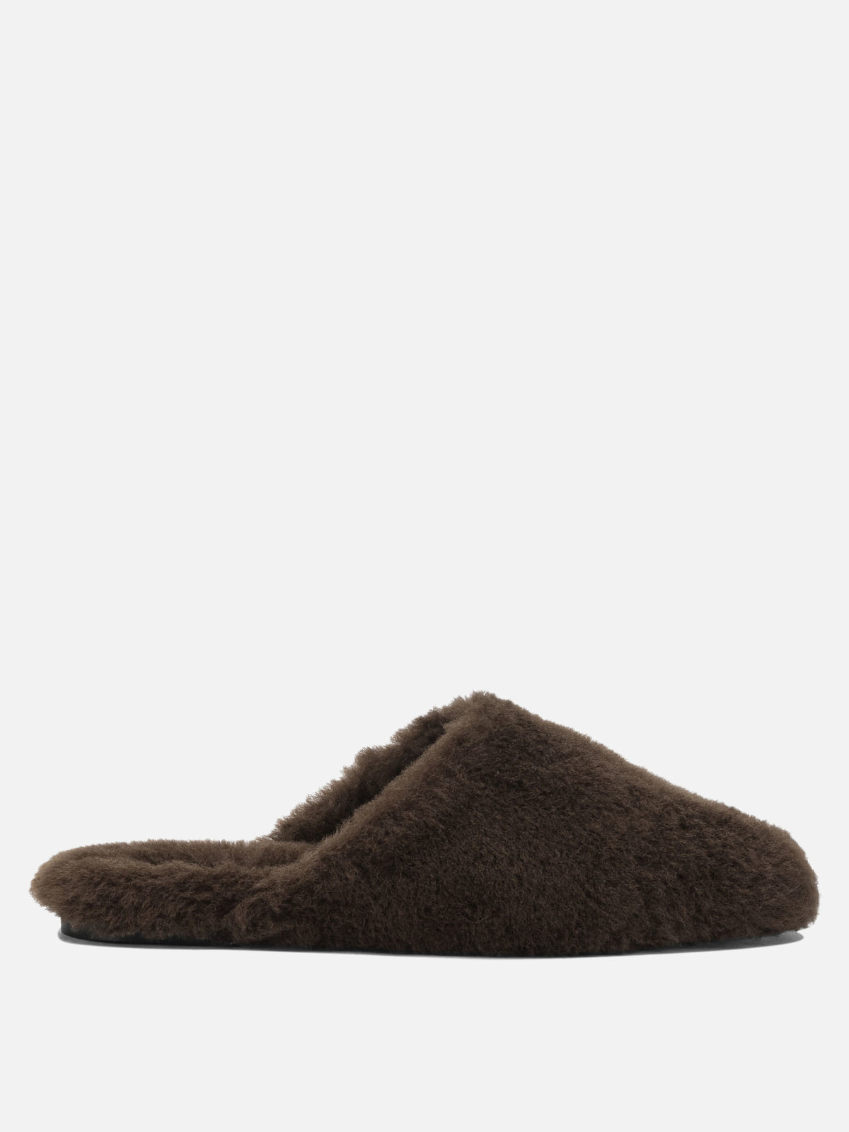 Aeyde "Rega" slippers in shearling Brown