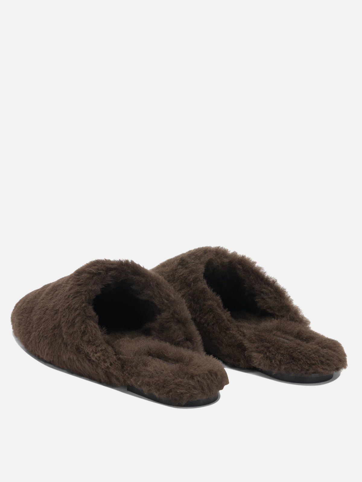 Aeyde Slipper "Rega" in shearling Marrone - VIETTI