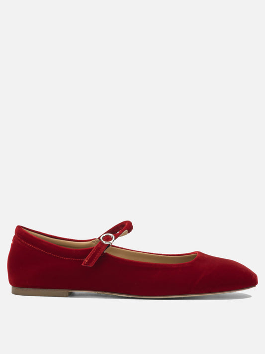 Ballerine Mary Jane 100% velvet - 100% leather  Rosso - Aeyde Donna | PLP | VIETTI Online Store 
