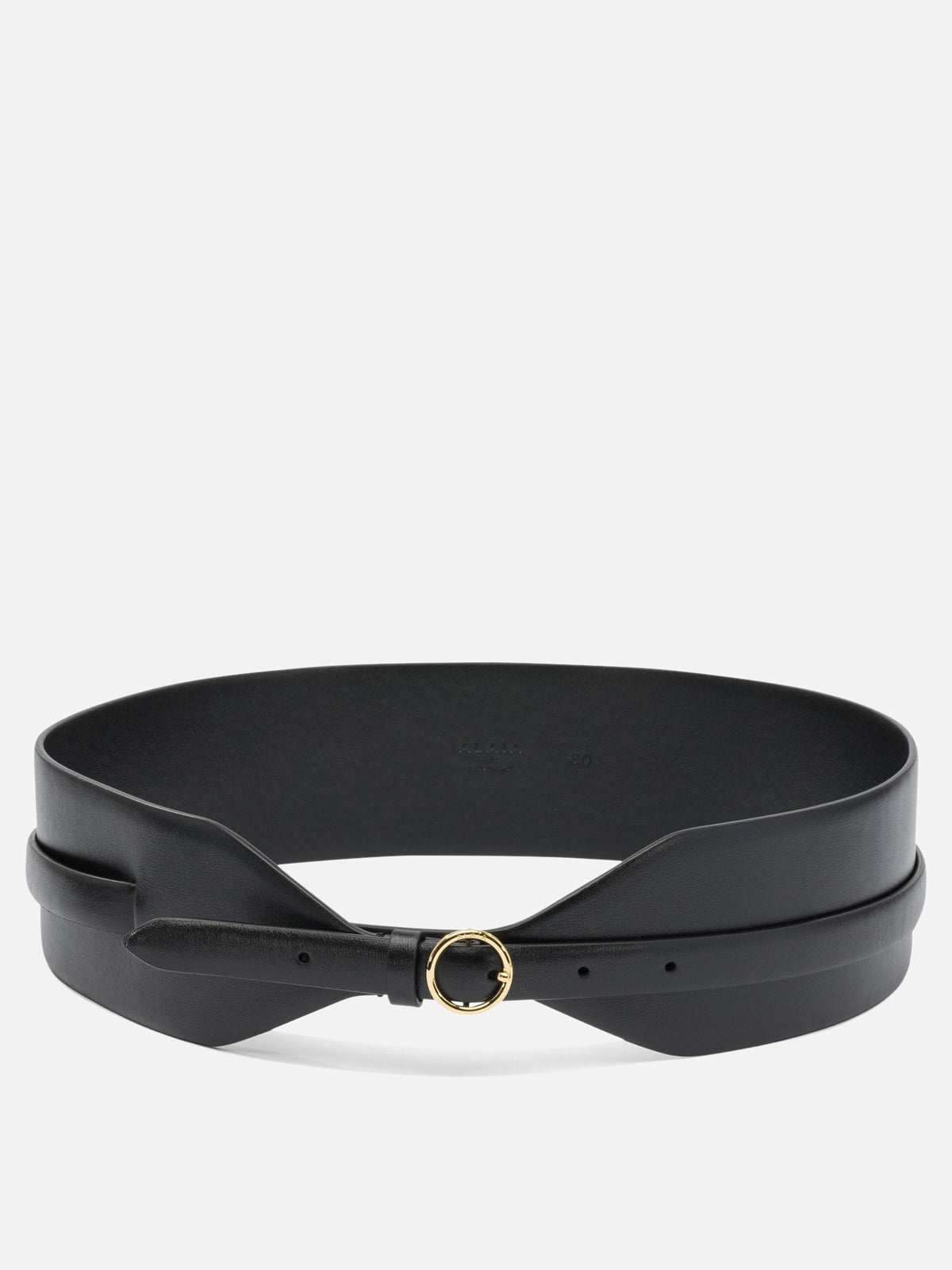 Alaïa Wide double leather belt Black