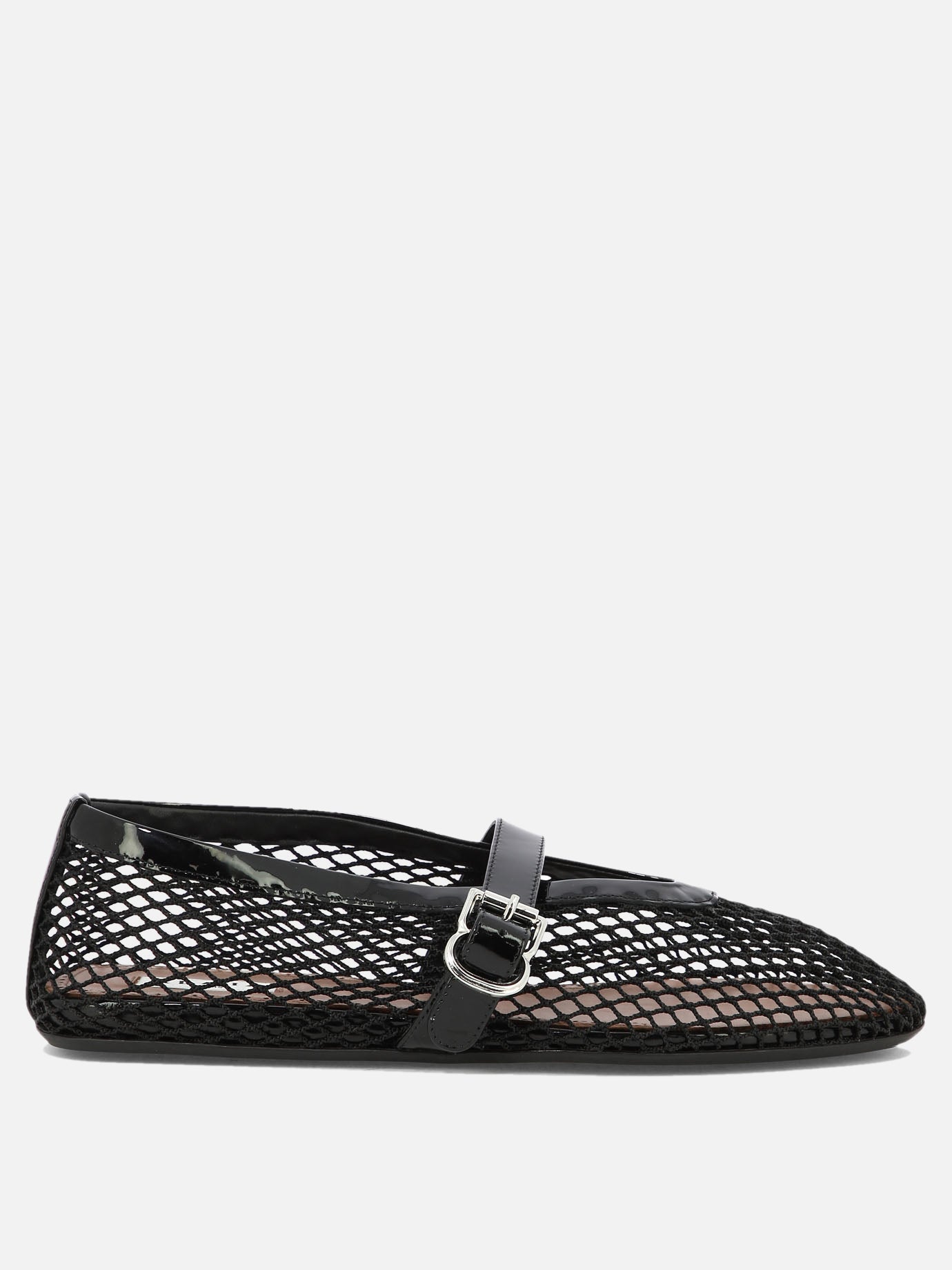Ballerine Mary Jane 90% polyamide 10% calf leather - 100% rubber  Nero - Alaïa Donna | PDP | VIETTI Online Store | thumbnail