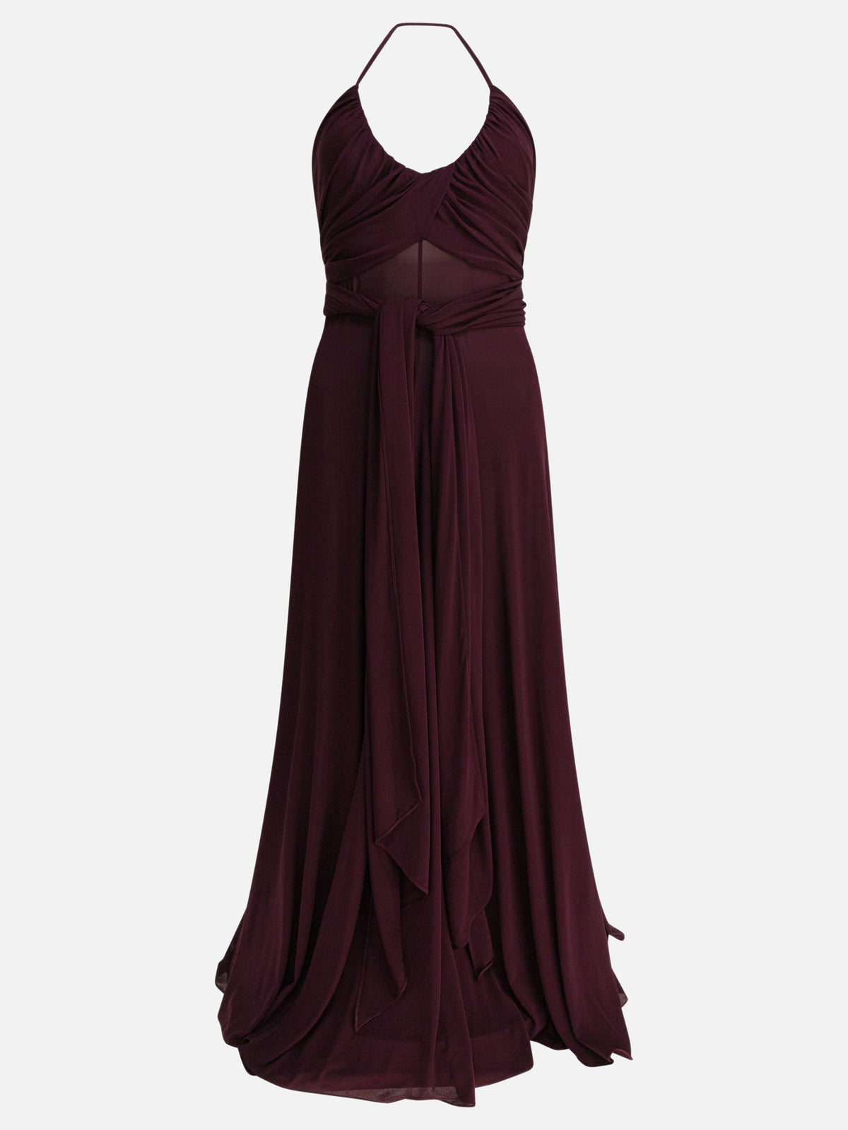 Alaïa Jersey crossover dress Bordeaux