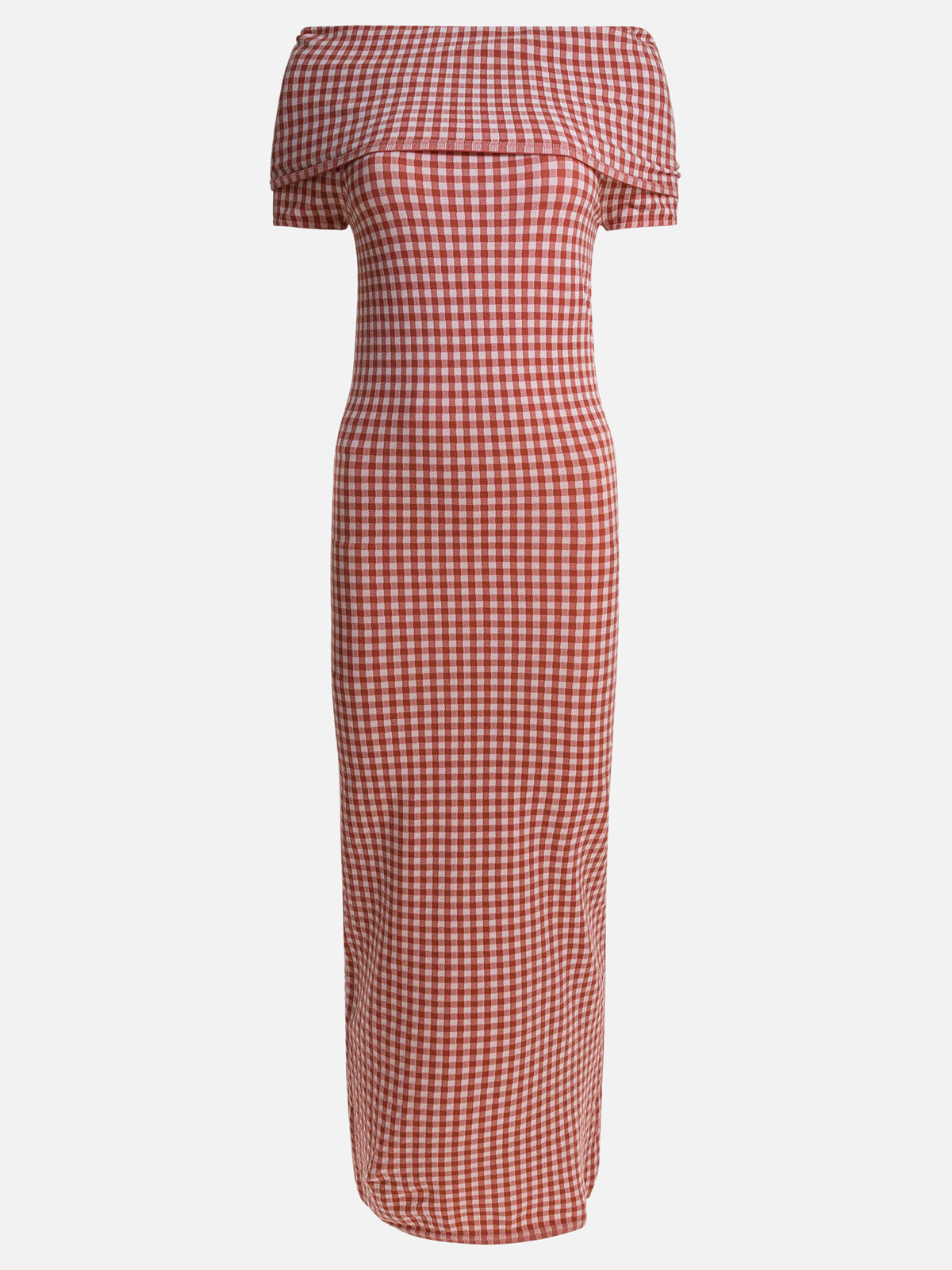 Alaïa Vichy knit dress Pink