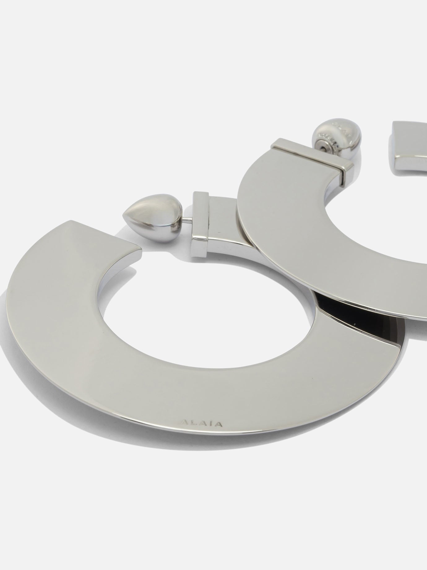 Earrings 95% aluminum 5% brass  Silver - Alaïa Women | PDP | VIETTI Online Store | thumbnail_2