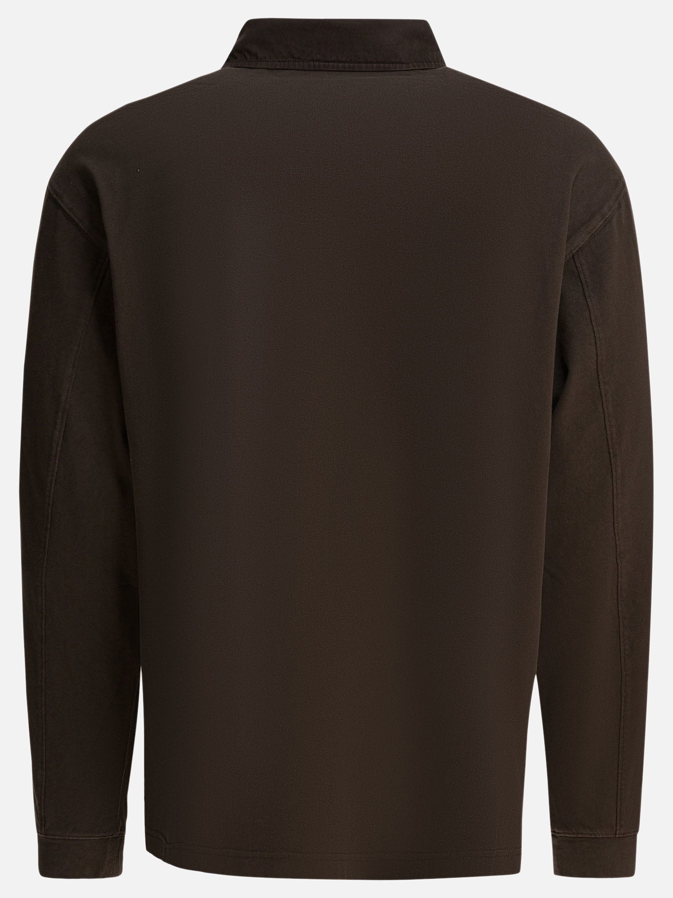 Polo con bottoni Solid colour  Marrone - Alex Mill Uomo | PDP | VIETTI Online Store | Zoom-Modal_2
