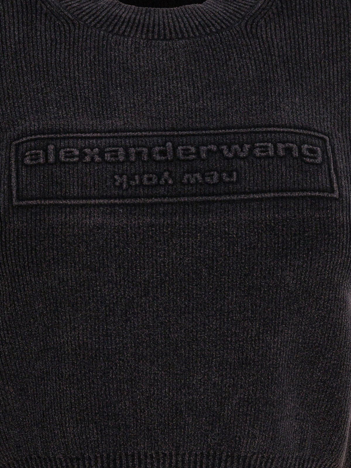 Alexander Wang Cropped t-shirt with logo Black