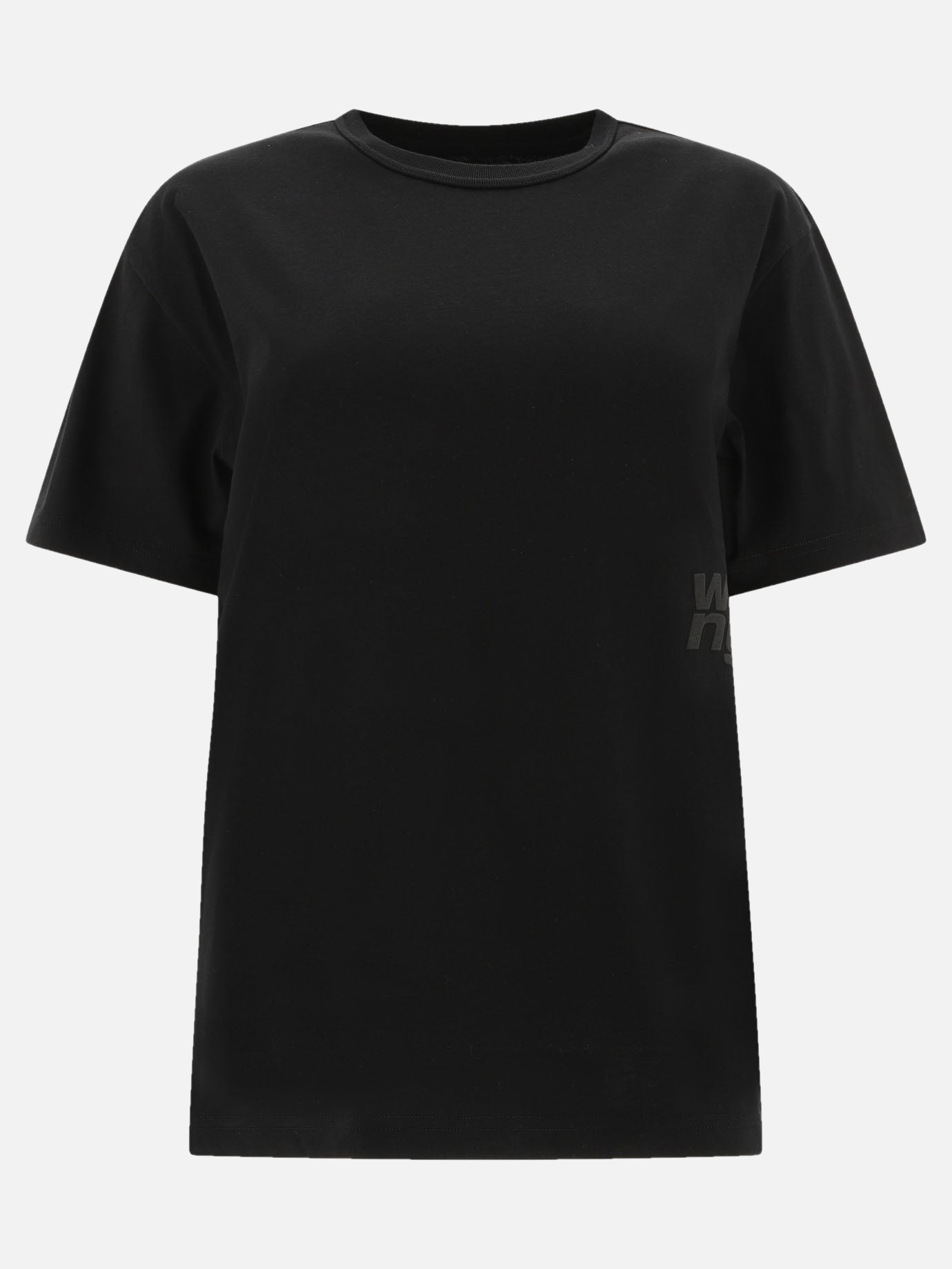T-shirt girocollo Solid colour  Nero - Alexander Wang Donna | PDP | VIETTI Online Store | thumbnail