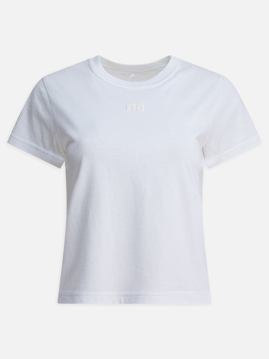 T-shirt girocollo Logo  Bianco - Alexander Wang Donna | VIETTI Online Store 
