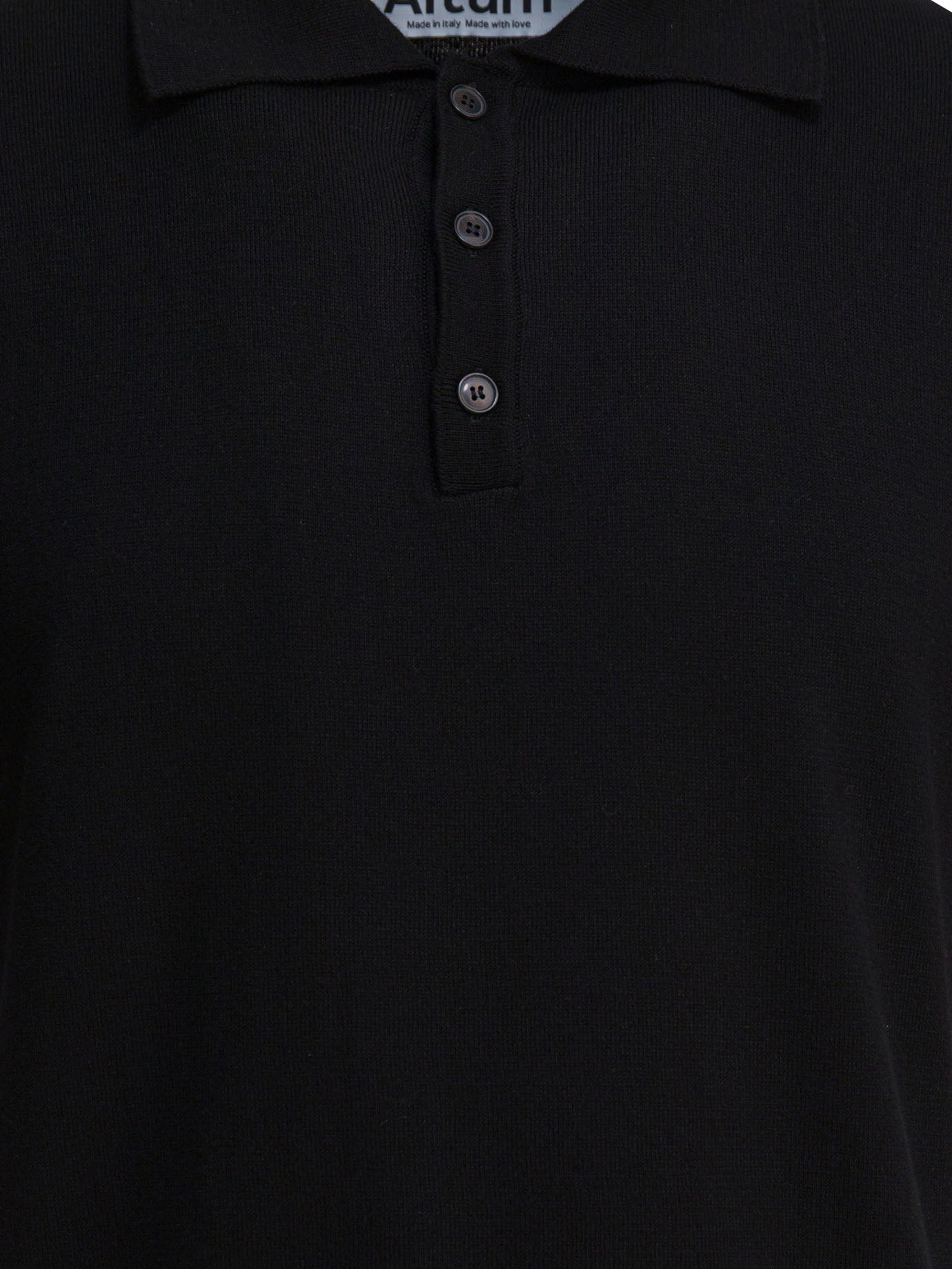 Polo con bottoni Solid colour  Nero - Altum Uomo | PDP | VIETTI Online Store | Zoom-Modal_3
