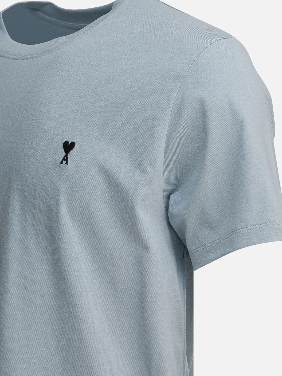Ami Paris "Ami De Coeur" crew-neck t-shirt Light blue - VIETTI