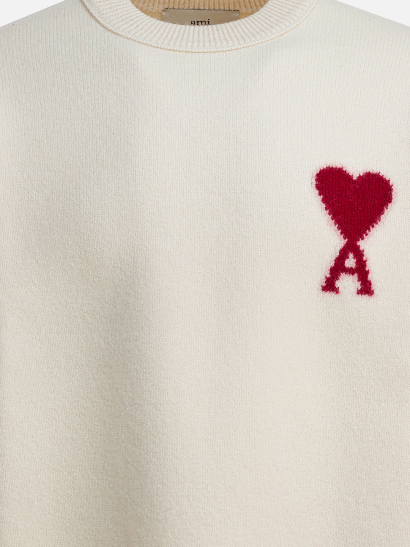 Maglioni girocollo Logo  Bianco - Ami Paris Uomo | PDP | VIETTI Online Store | Zoom-Modal_3

